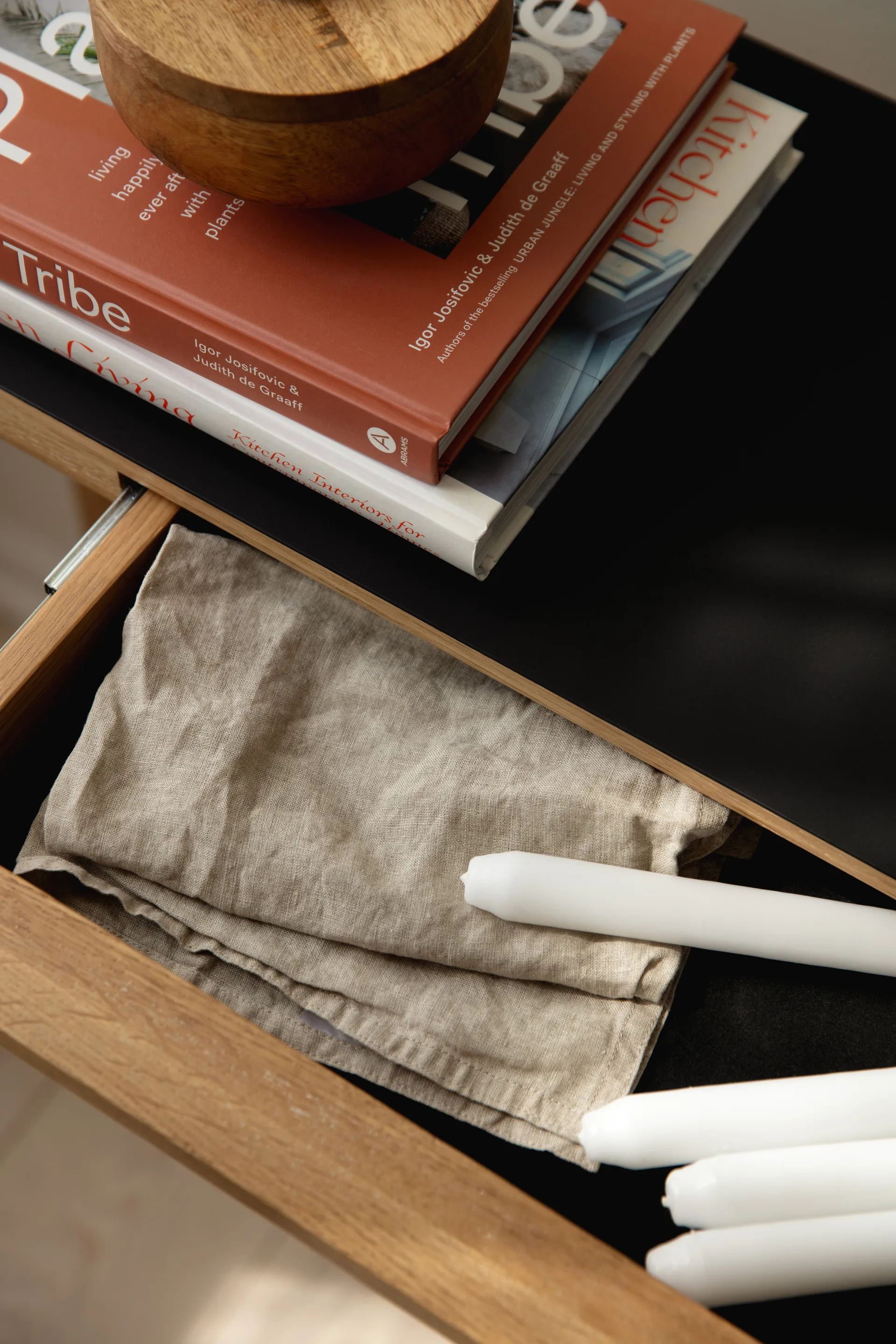 Console Heart'n'Soul 120 cm, Oak-obsidian black Umage