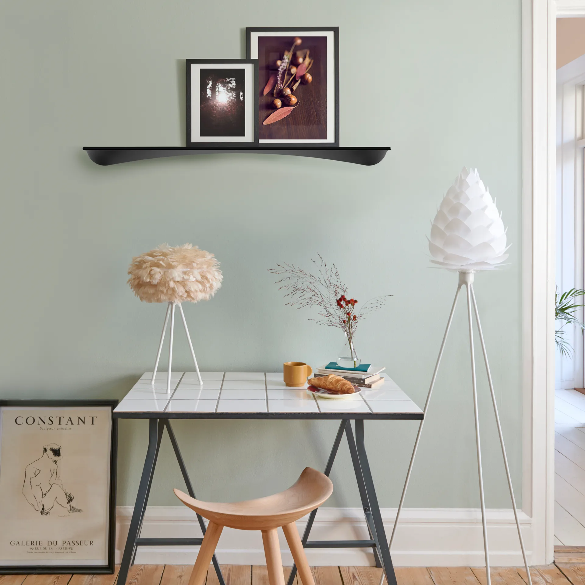 Etagère Flow 98 cm, Dark ash Umage