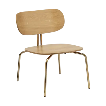 Fauteuil lounge Curious - Oak-brass - Umage