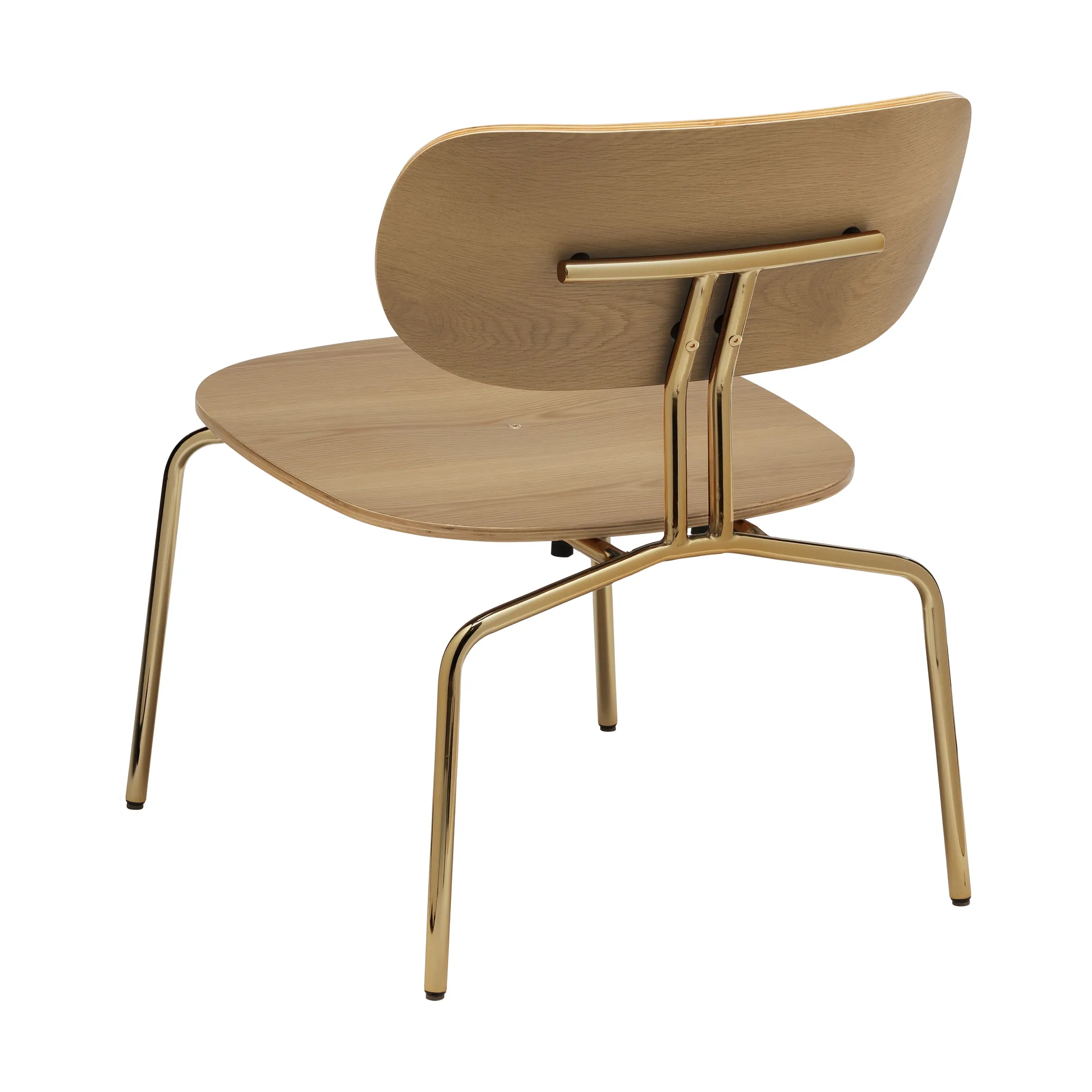 Fauteuil lounge Curious, Oak-brass Umage