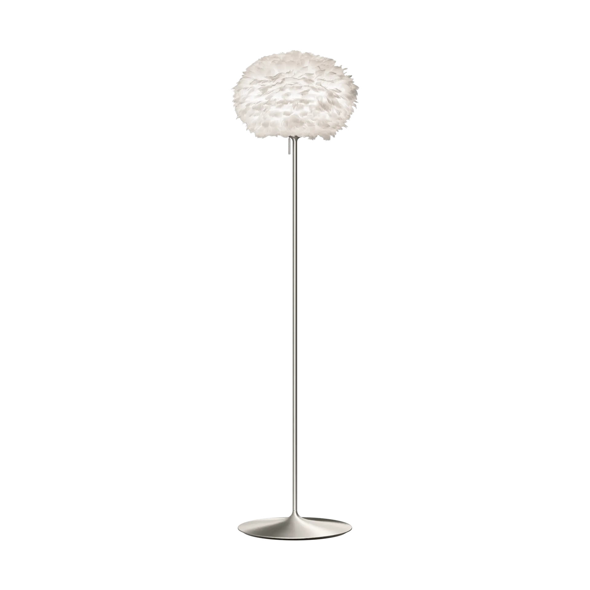 Lampadaire Eos medium, Blanc-Acier brossé Umage