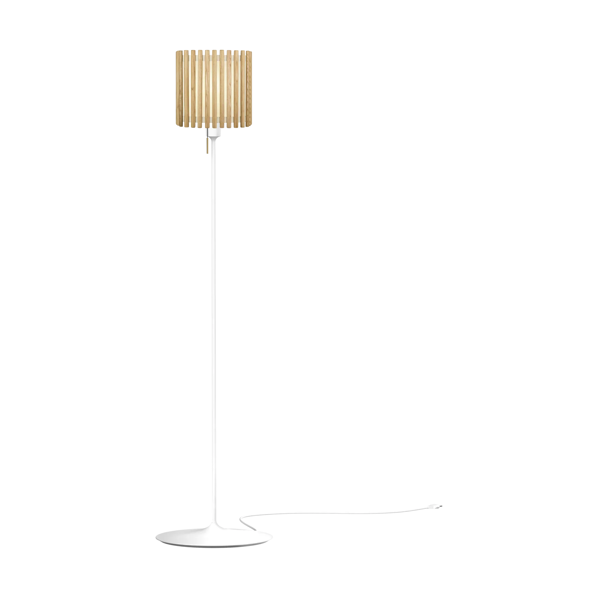 Lampadaire Komorebi medium, Chêne carré-Blanc Umage