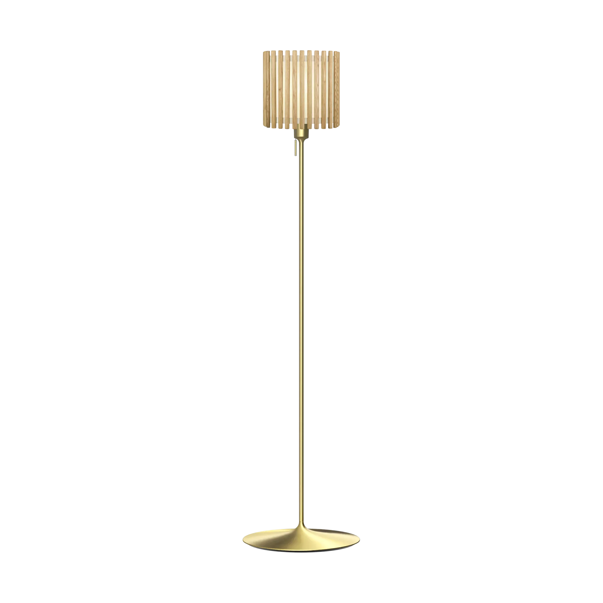 Lampadaire Komorebi medium, Chêne carré-Laiton brossé Umage