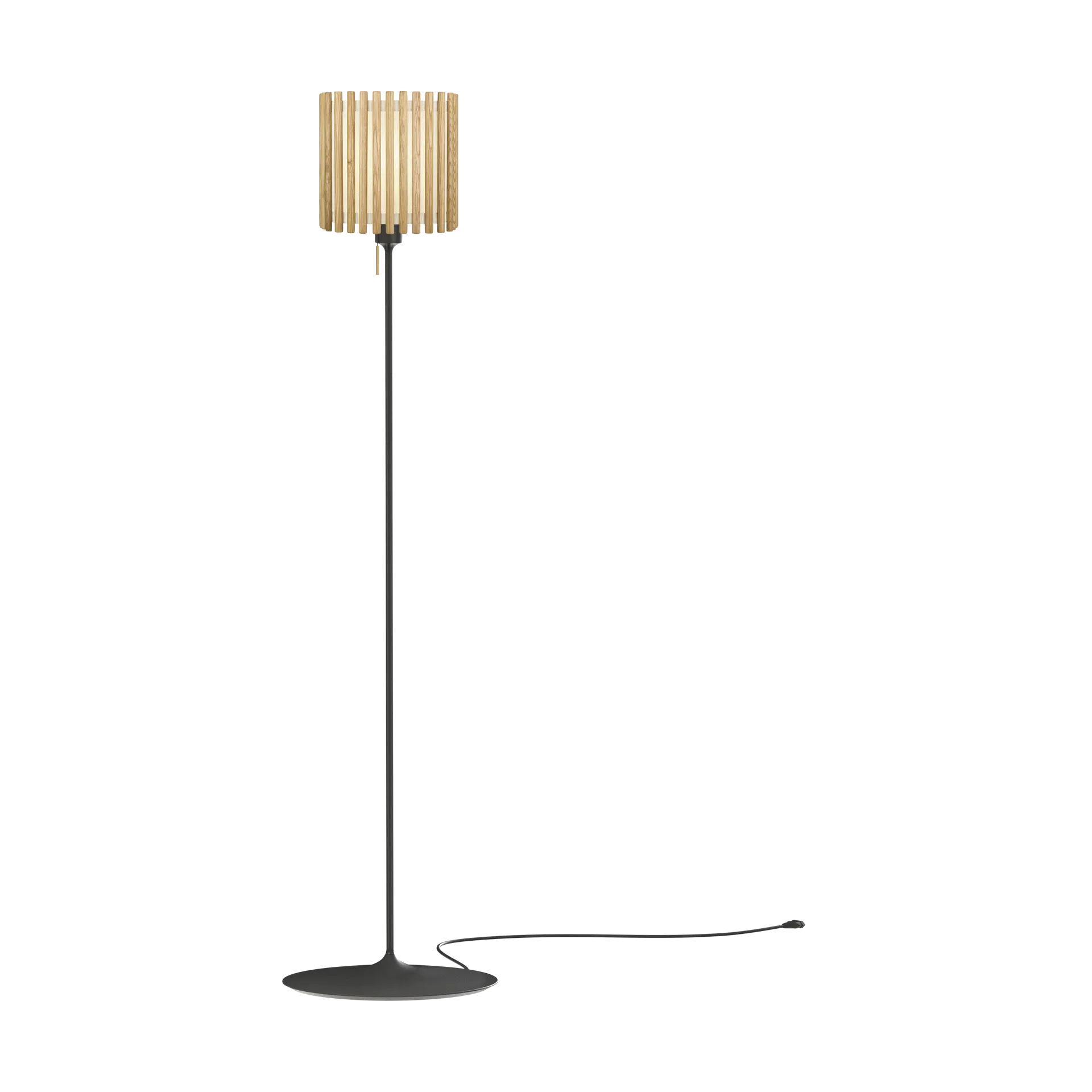 Lampadaire Komorebi medium, Chêne carré-Noir Umage