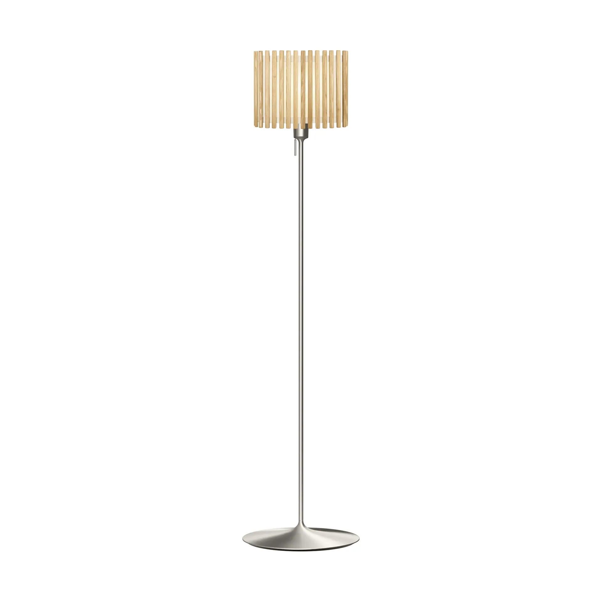 Lampadaire Komorebi medium, Chêne rectangulaire-Acier brossé Umage