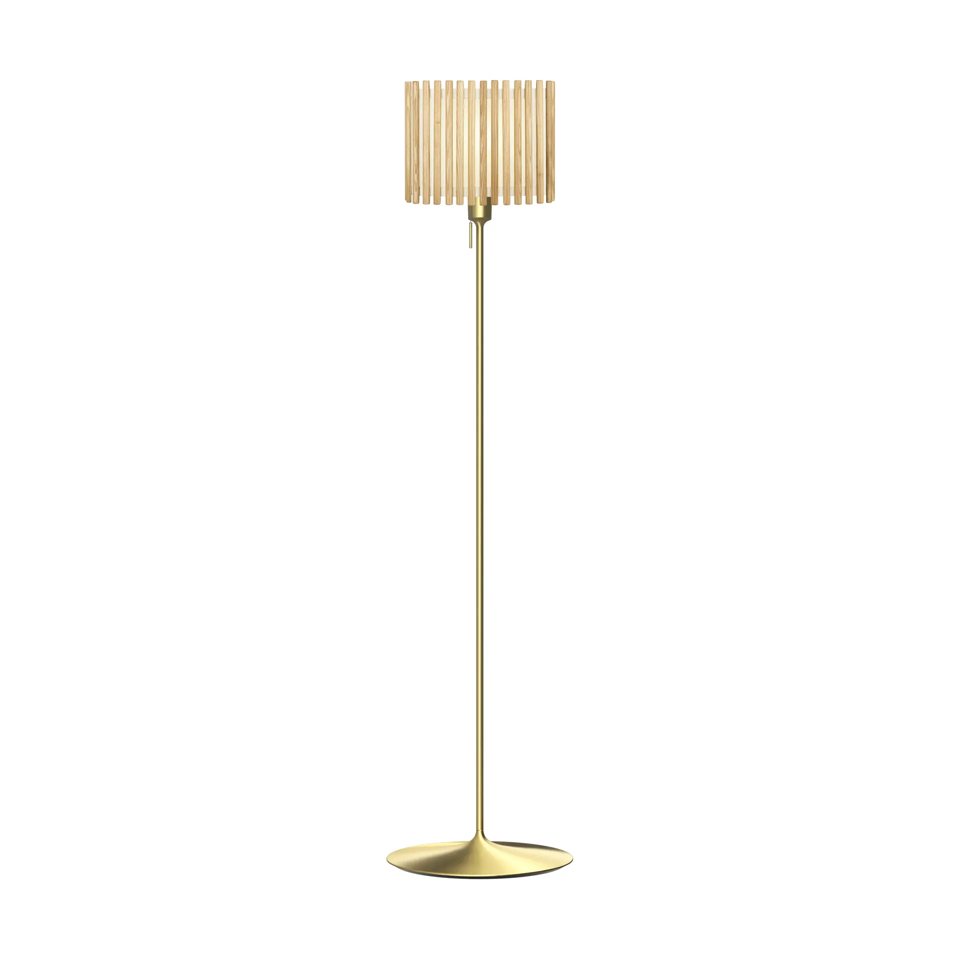 Lampadaire Komorebi medium, Chêne rectangulaire-Laiton brossé Umage