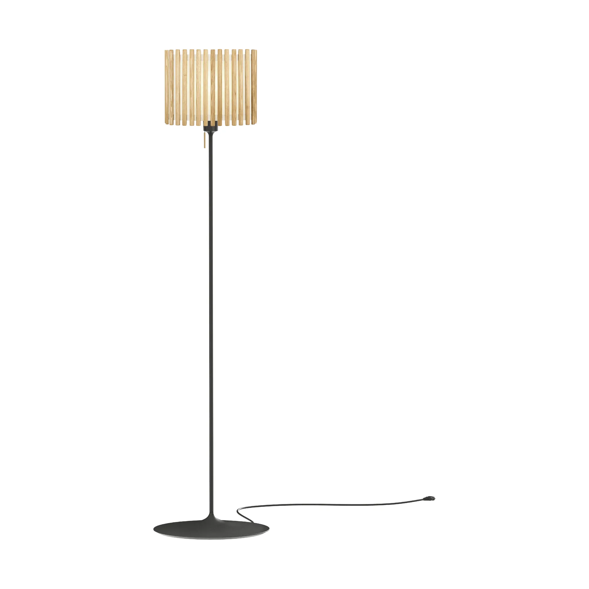 Lampadaire Komorebi medium, Chêne rectangulaire-Noir Umage