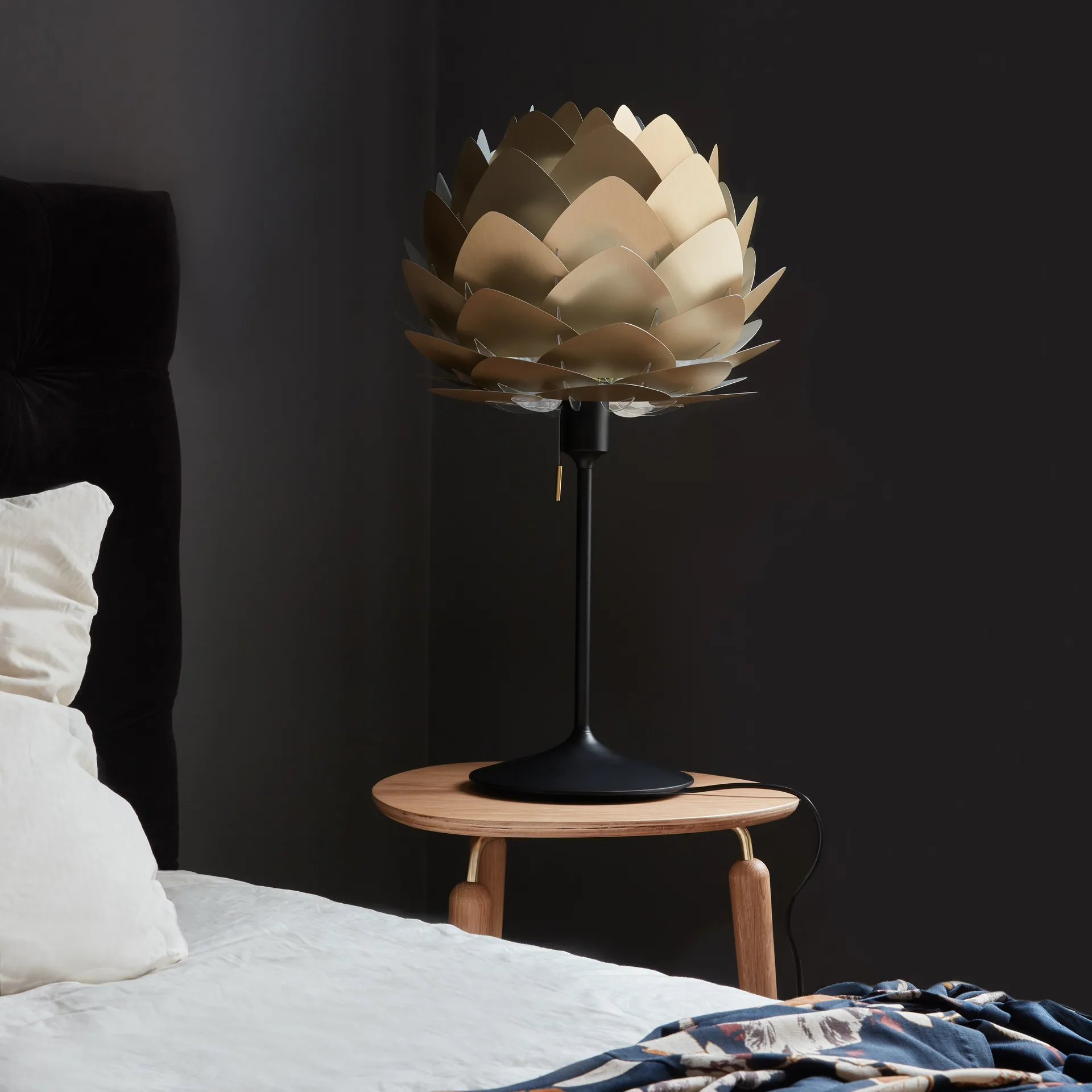 Lampe Aluvia brossé Laiton, 40 cm Umage