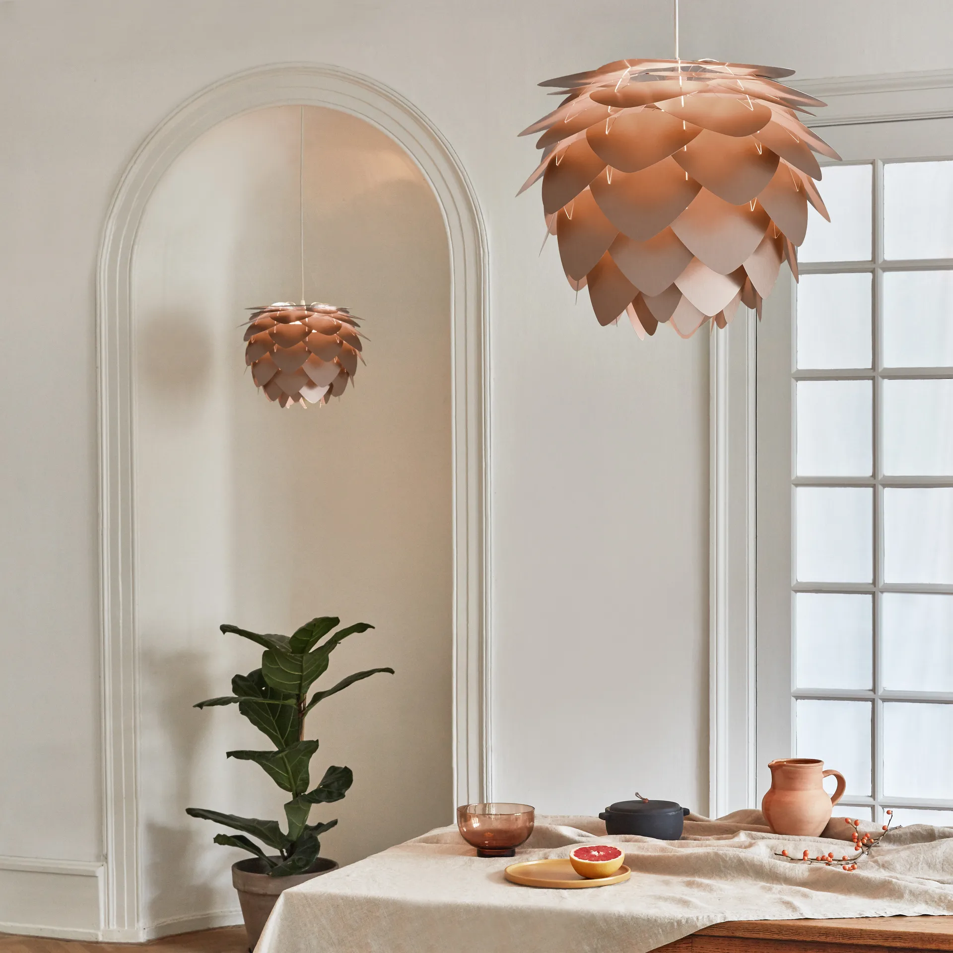 Lampe Aluvia brushed bronze, Medium Ø59 cm Umage