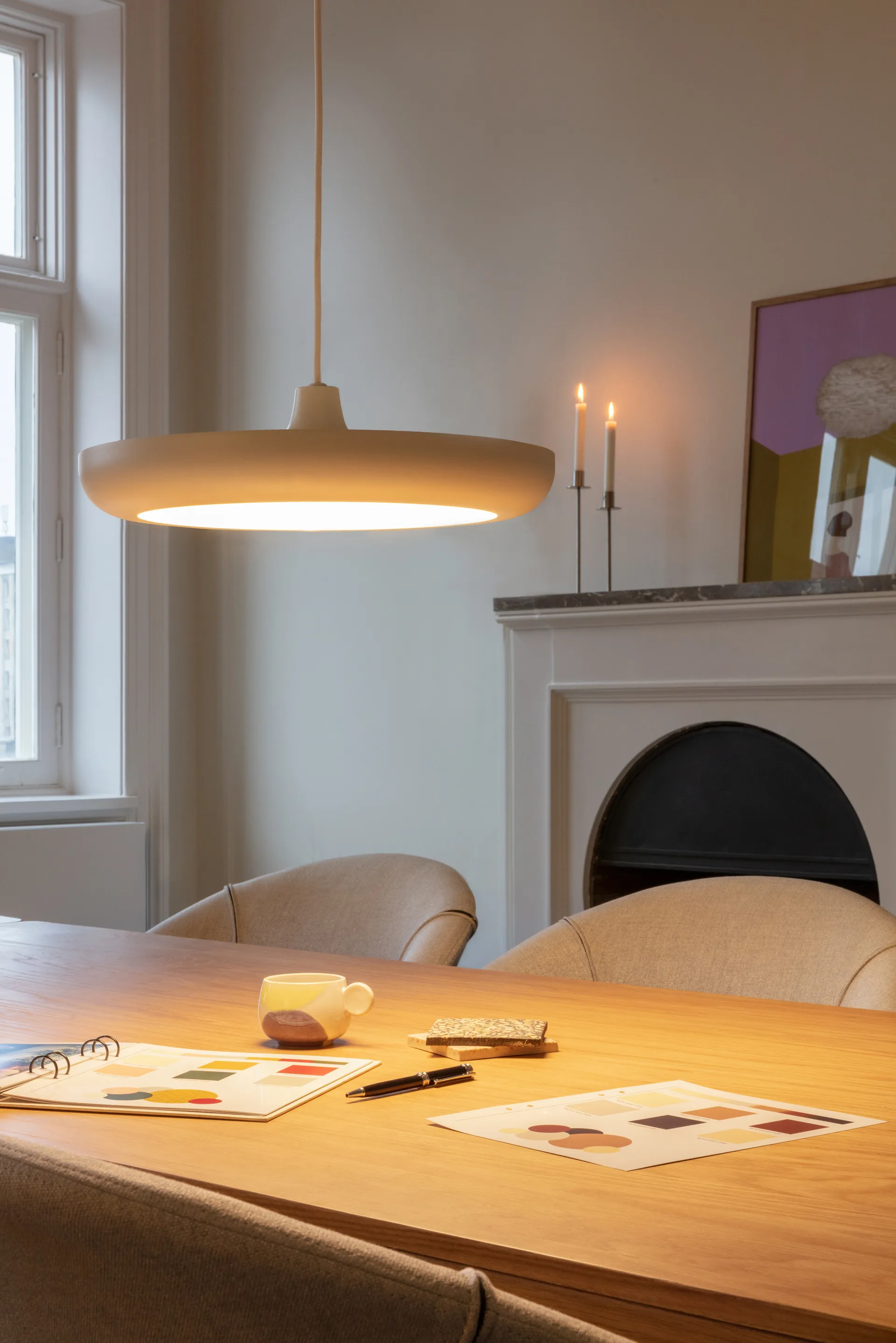 Lampe Cassini blanc, Ø40 cm Umage