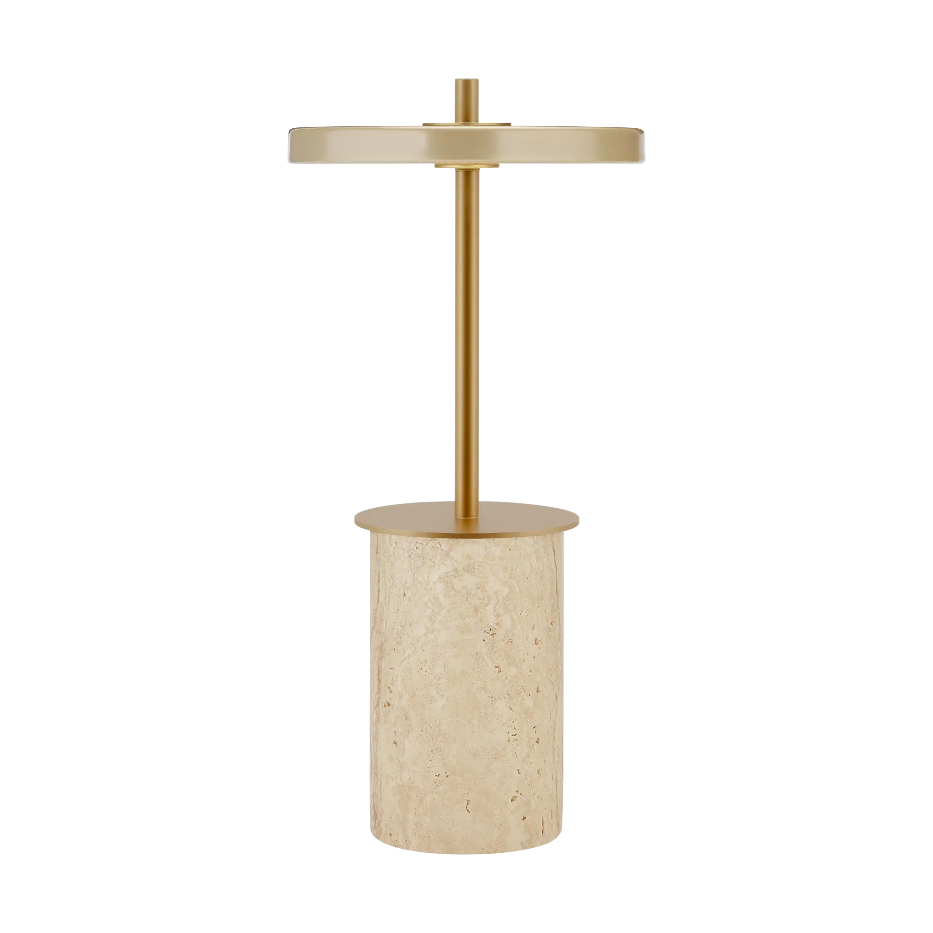 Lampe de table Asteria Move Mini Ø12x25,5 cm, Clay Travertine-brass Umage