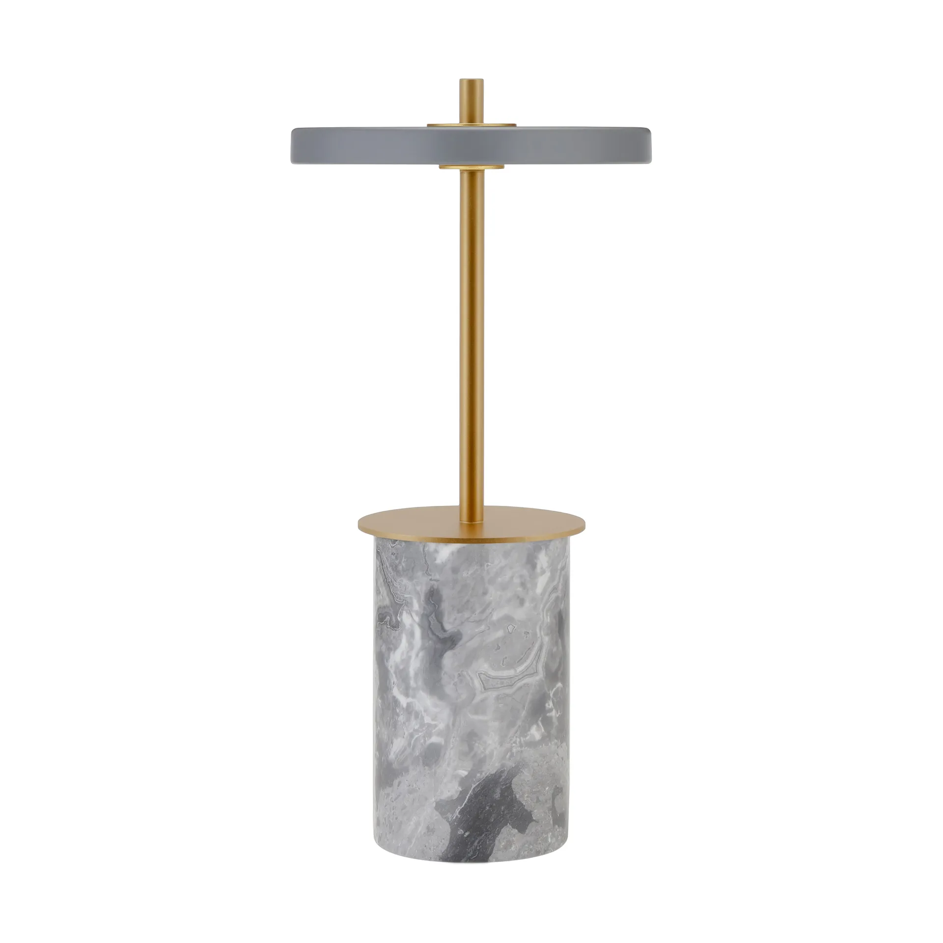 Lampe de table Asteria Move Mini Ø12x25,5 cm, Grey Marble-brass Umage