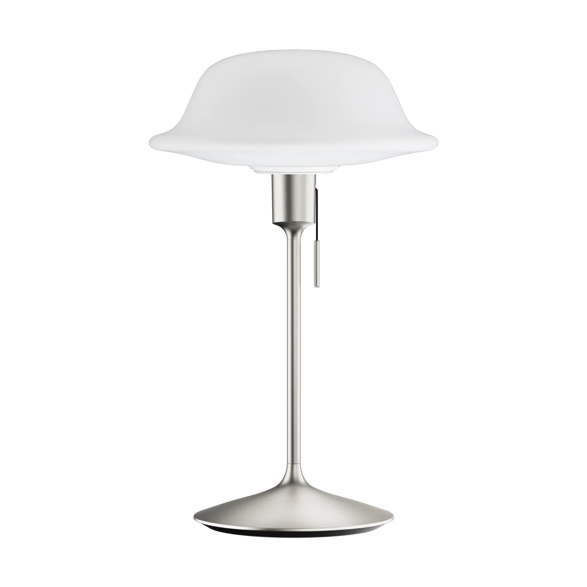 Lampe de table Butler, Blanc-Acier brossé Umage