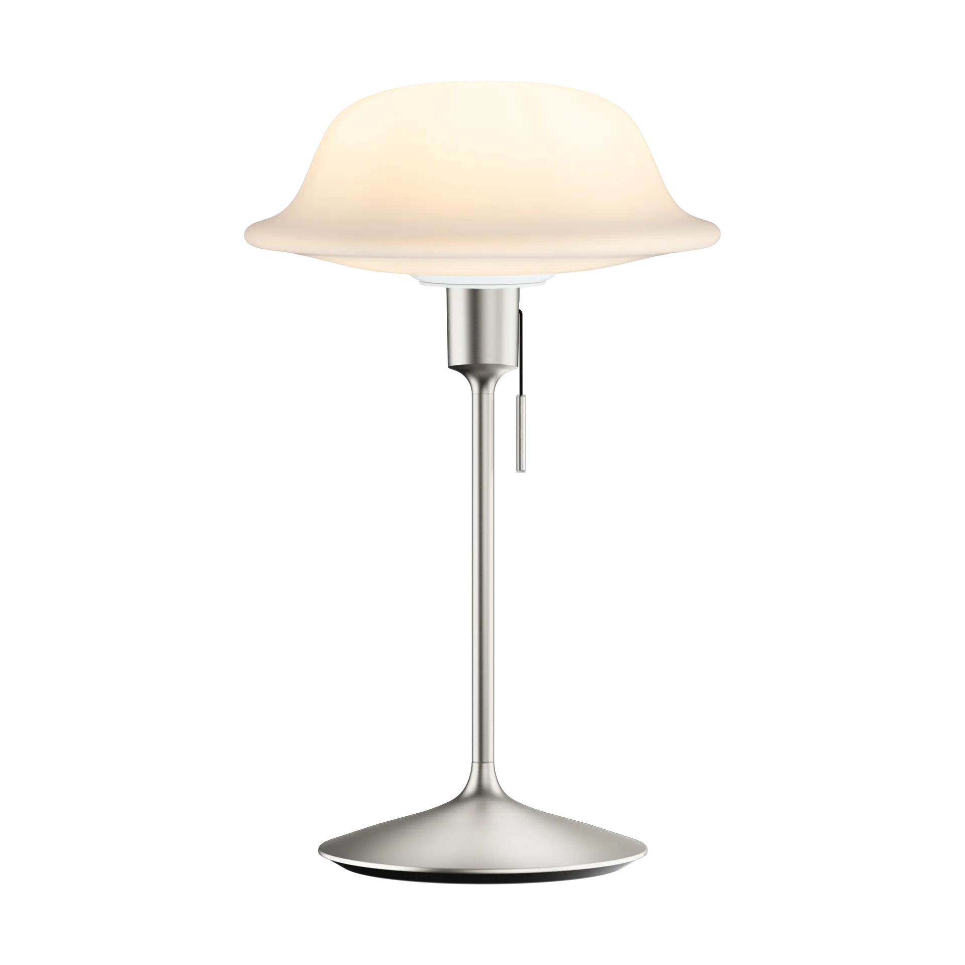 Lampe de table Butler, Blanc-Acier brossé Umage
