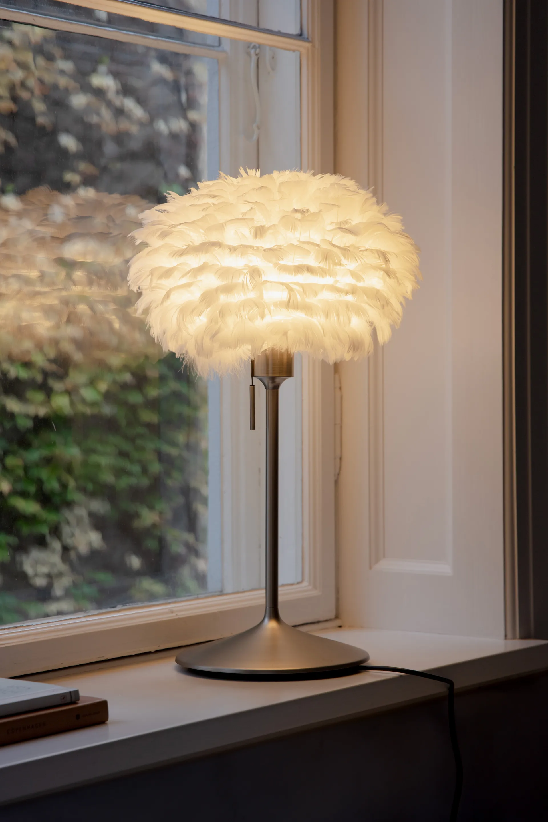 Lampe de table Eos mini, Blanc-Acier brossé Umage