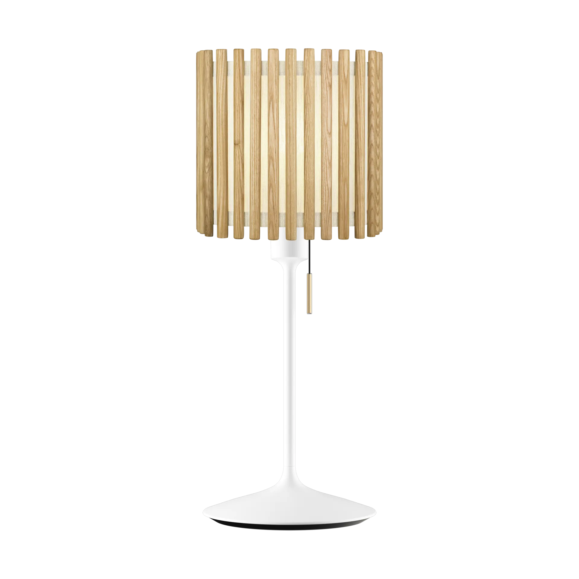 Lampe de table Komorebi medium, Chêne carré-Blanc Umage