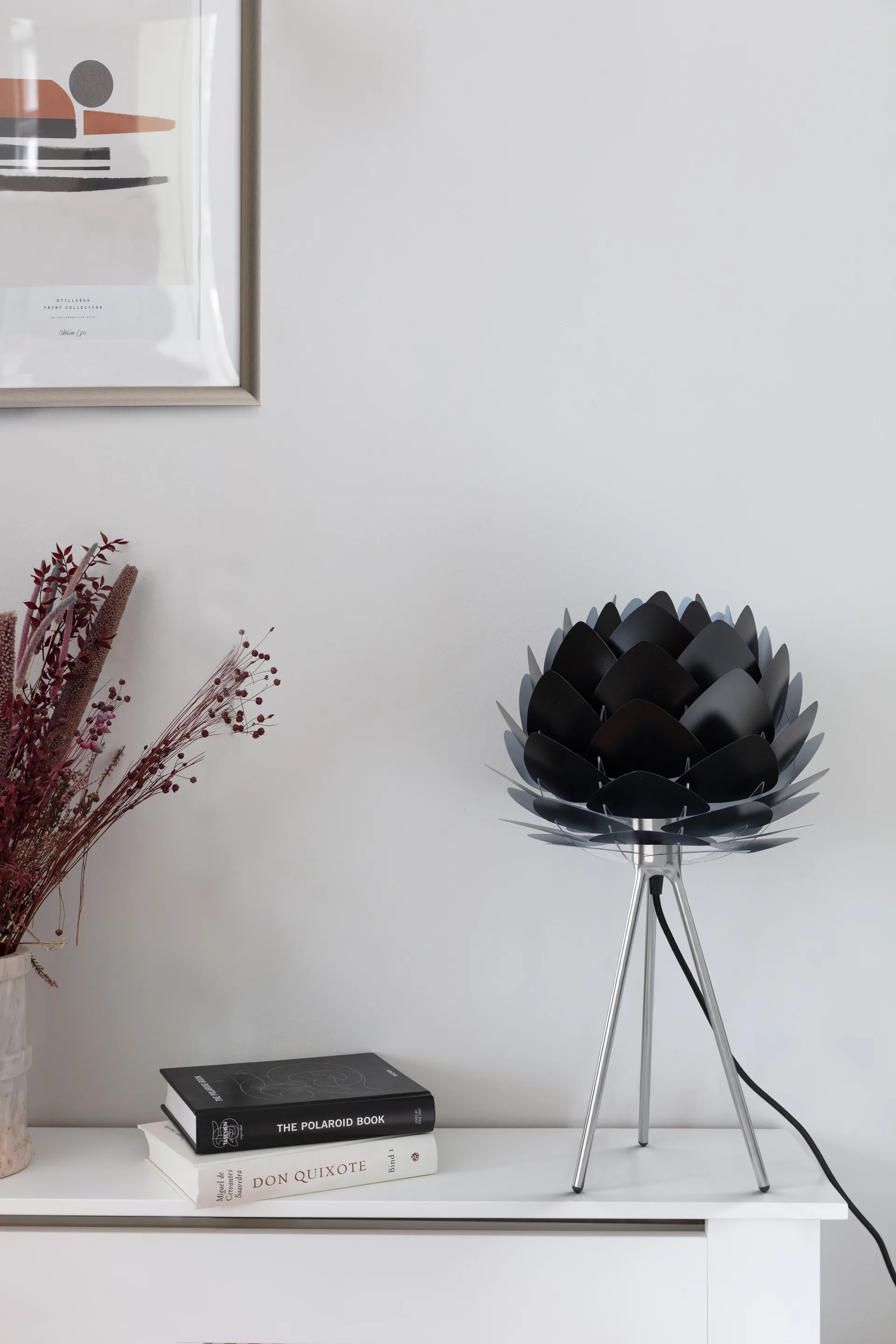 Lampe de table Tripod, Acier brossé Umage