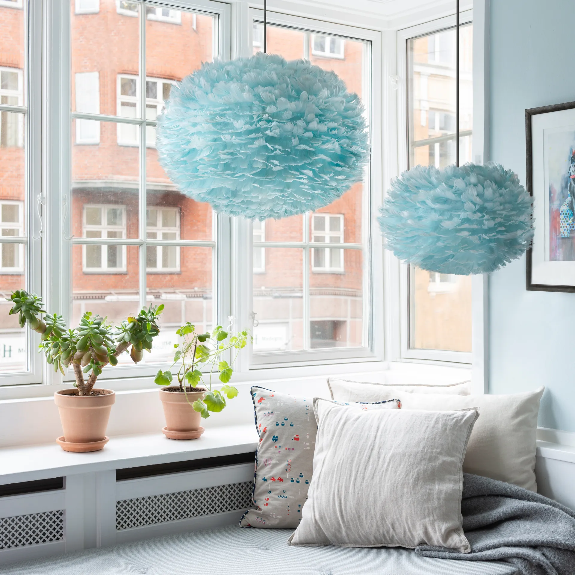 Lampe Eos bleu clair, Medium ø45 cm Umage