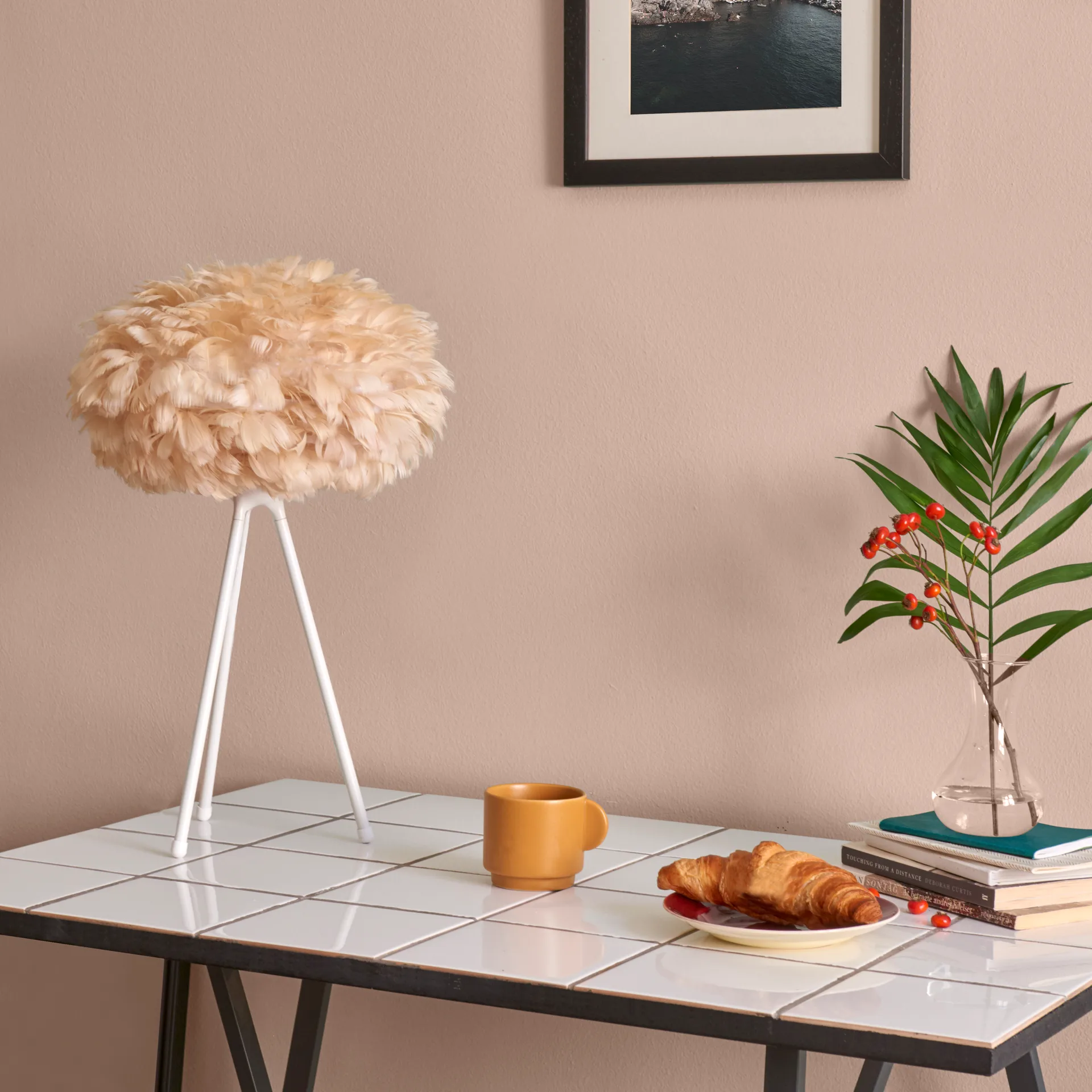 Lampe Eos marron clair, mini 35 cm Umage