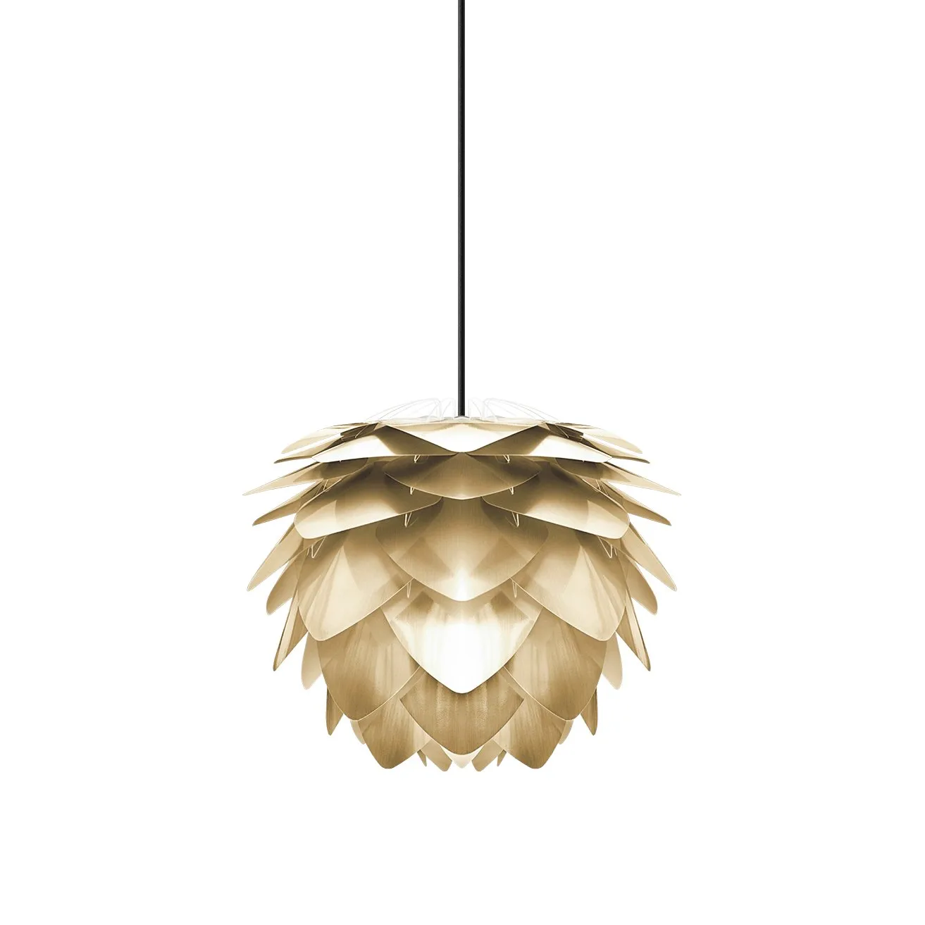 Lampe Silvia laiton brossé, Ø 45 cm Umage