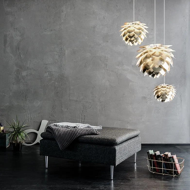 Lampe Silvia laiton brossé, Ø 45 cm Umage