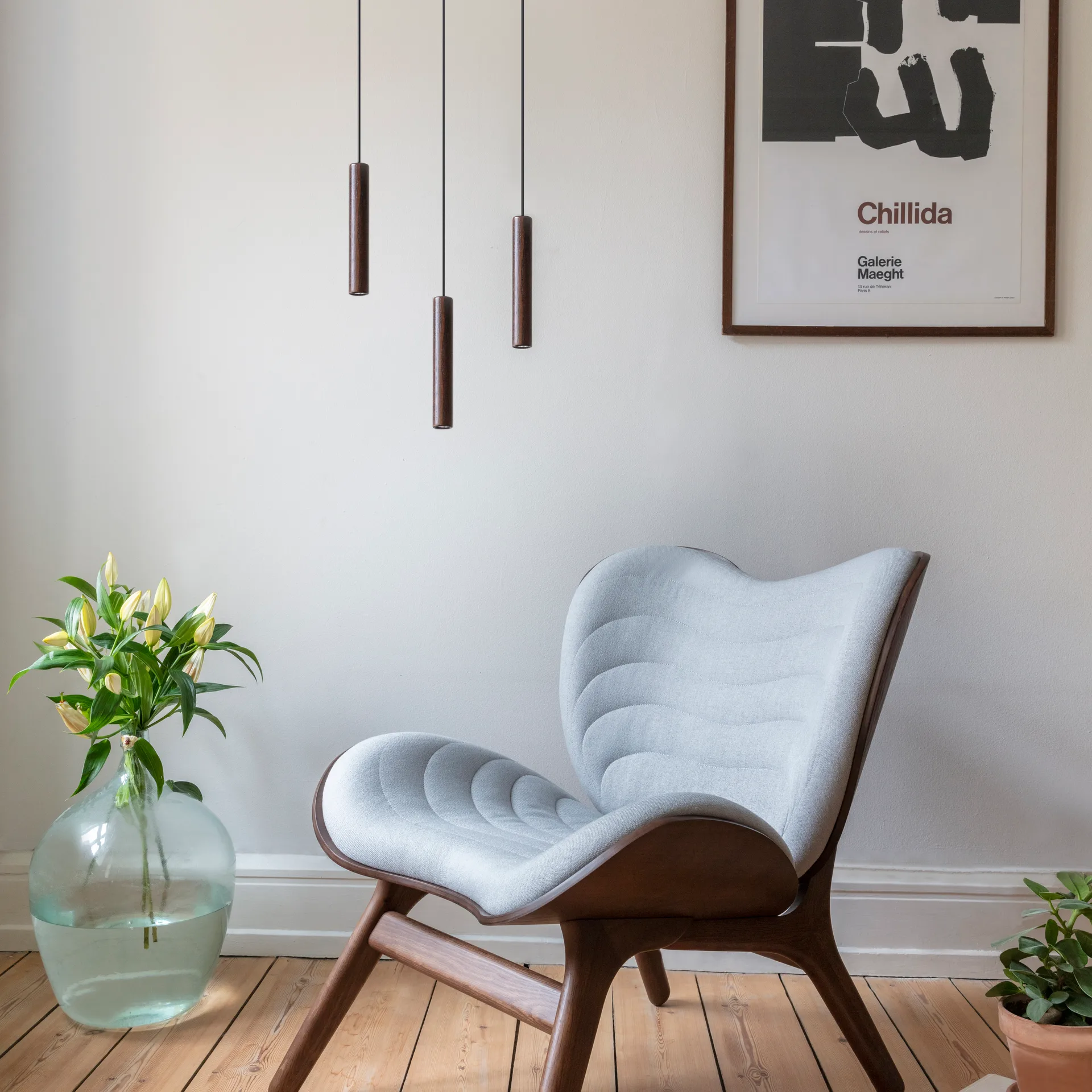 Lampe Umage Chimes 22 cm, Chêne foncé Umage