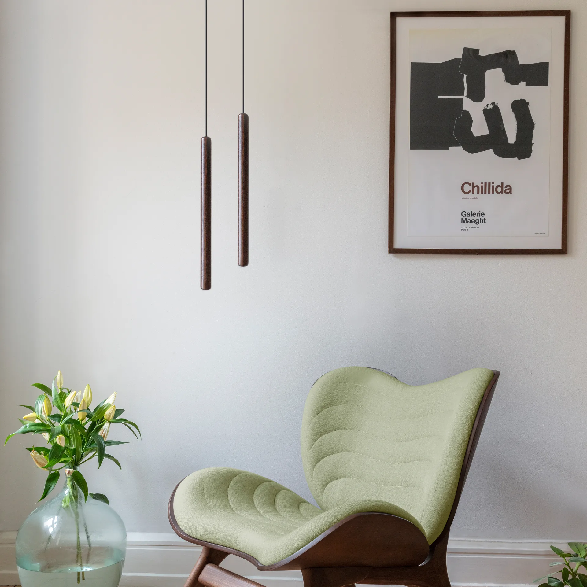 Lampe Umage Chimes Tall 44 cm, Dark oak Umage