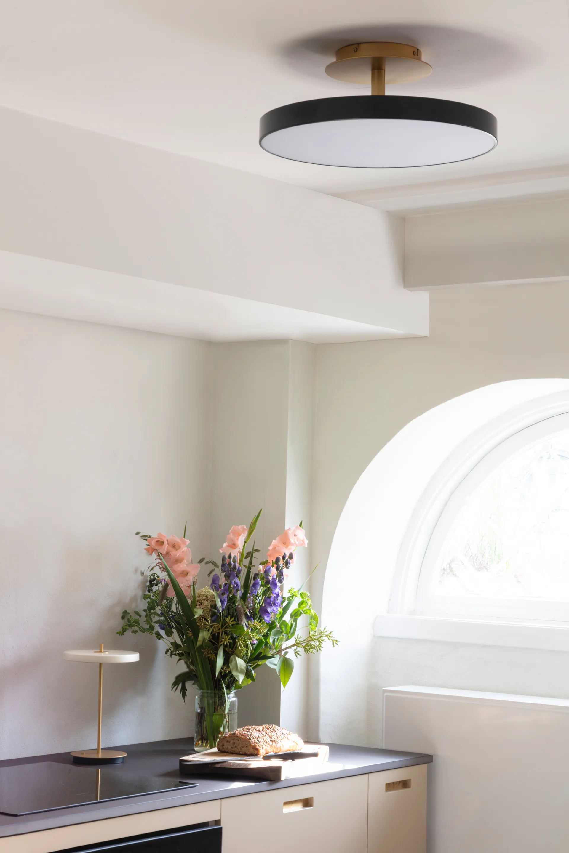 Plafonnier Asteria Up moyen, Anthracite grey Umage