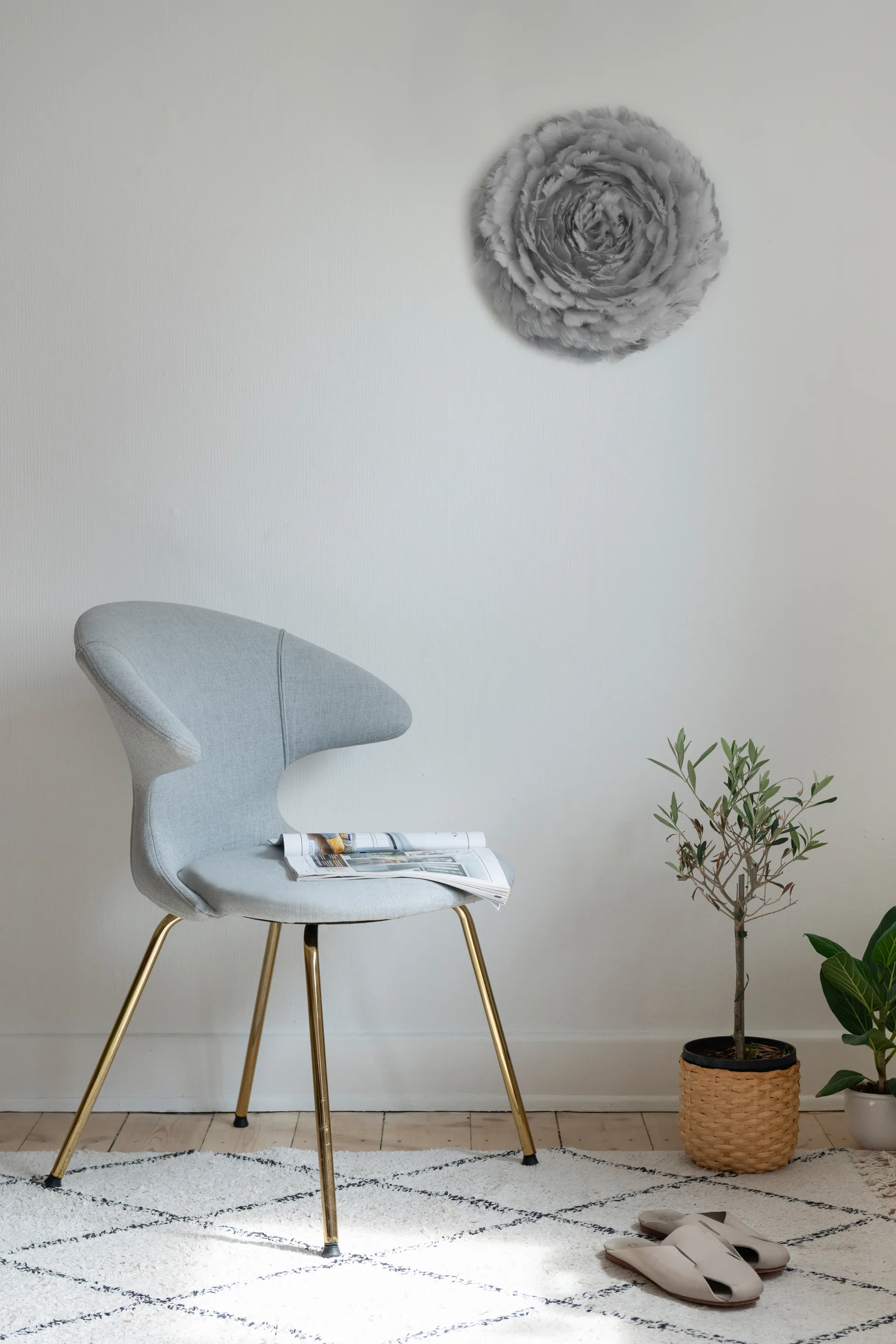Plafonnier Eos Up gris, 45 cm Umage