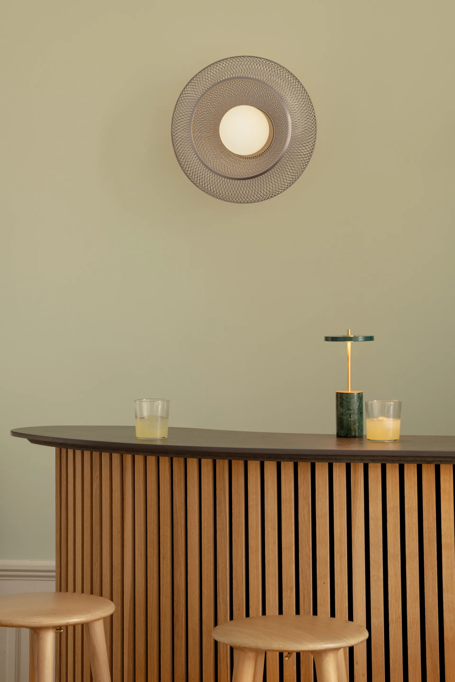 Plafonnier Faraday Up moyen, Brushed Brass Umage