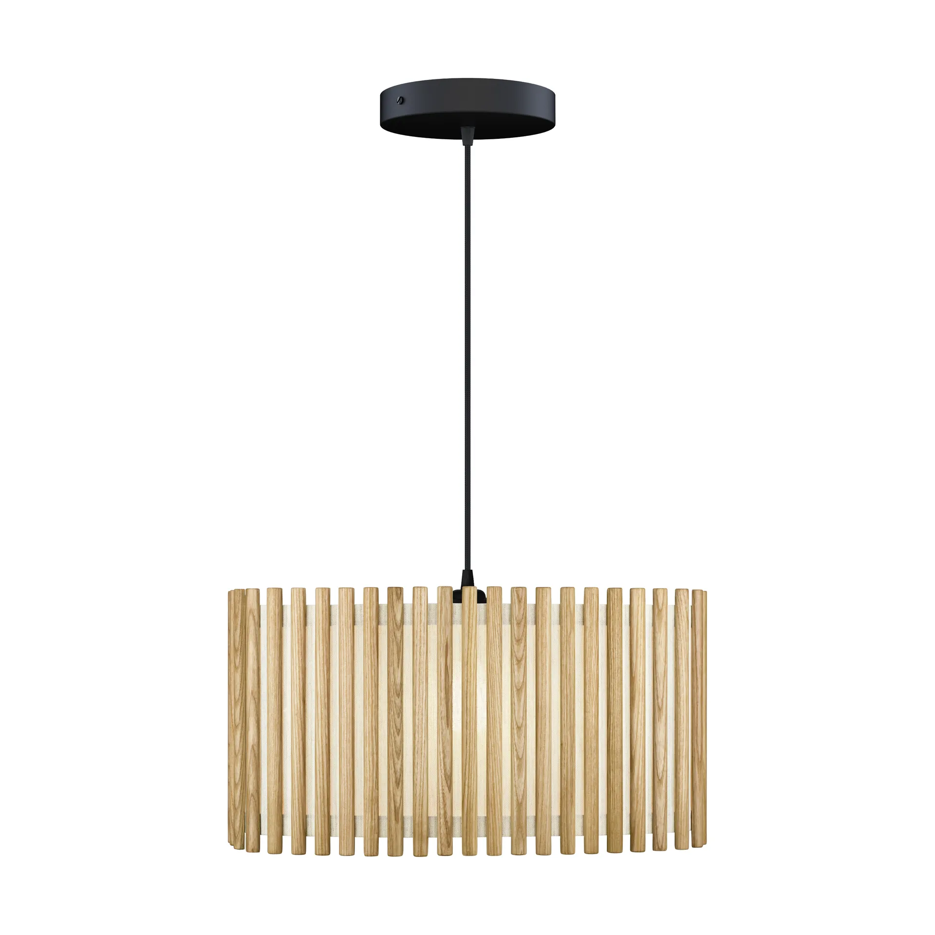Suspension Komorebi large, Chêne rectangulaire-Noir Umage