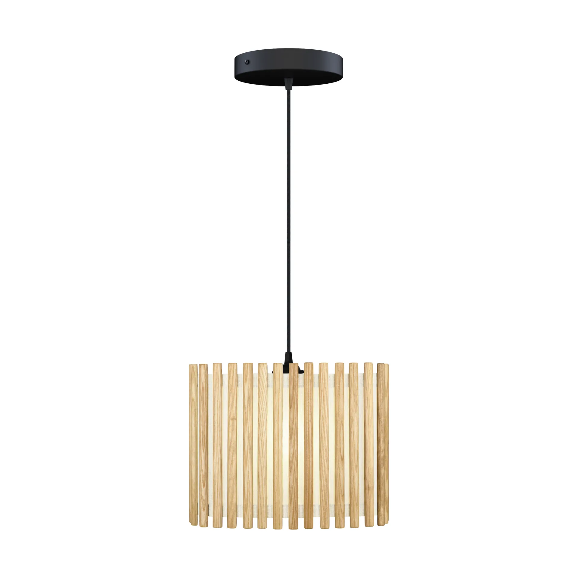 Suspension Komorebi medium, Chêne rectangulaire-Noir Umage