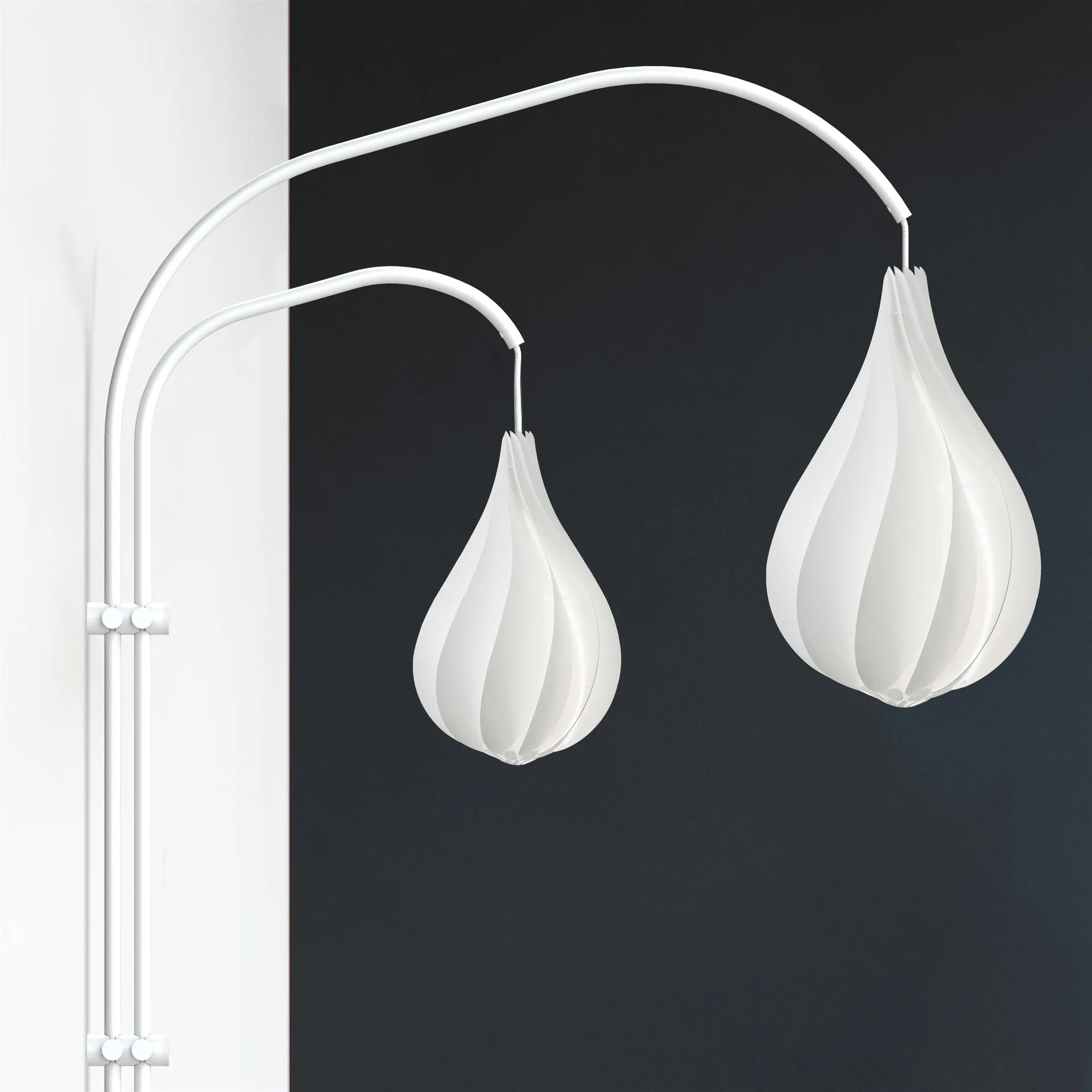 Suspension murale double Willow, blanc Umage