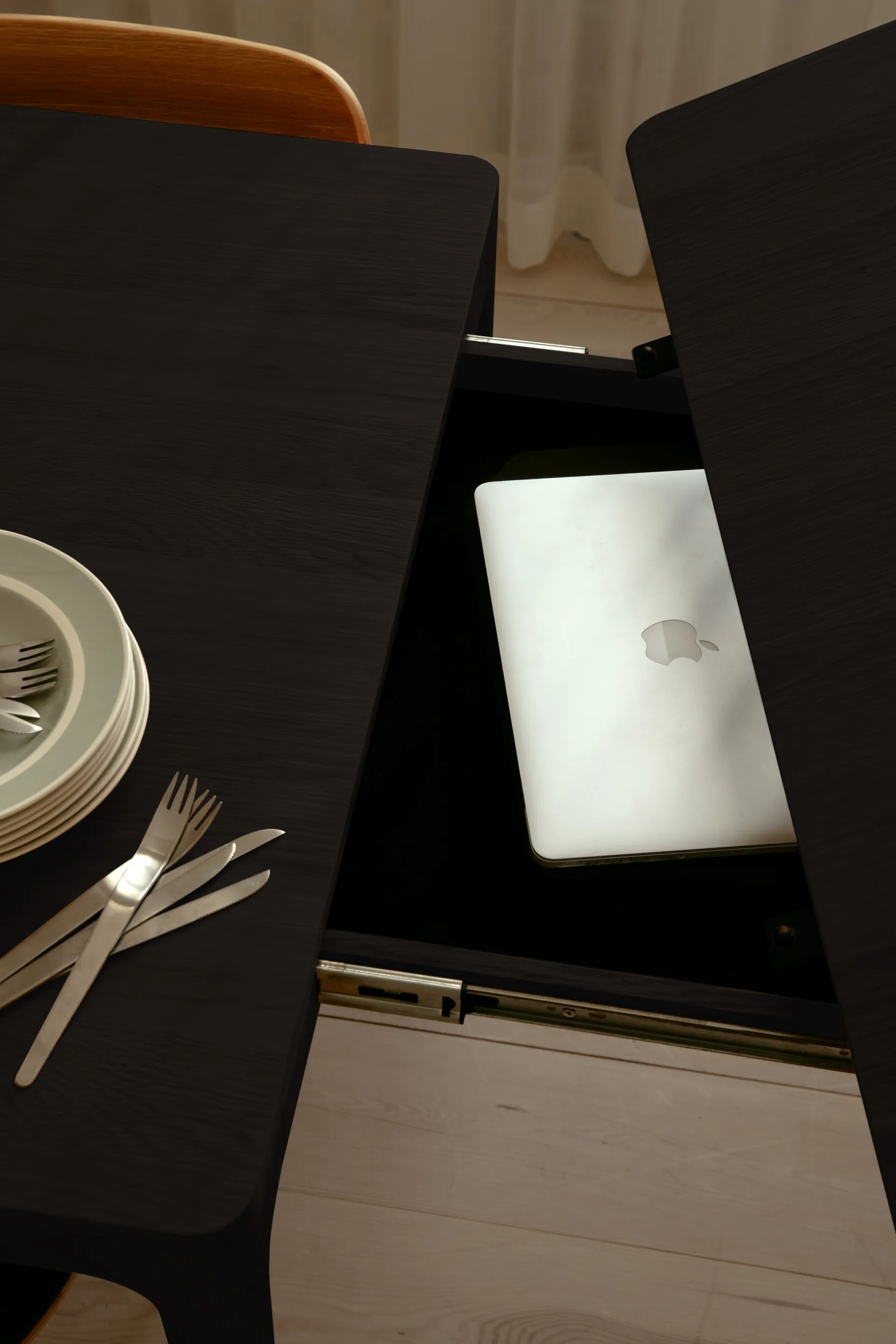 Table à manger Heart'n'Soul 90x120 cm, Black oak Umage