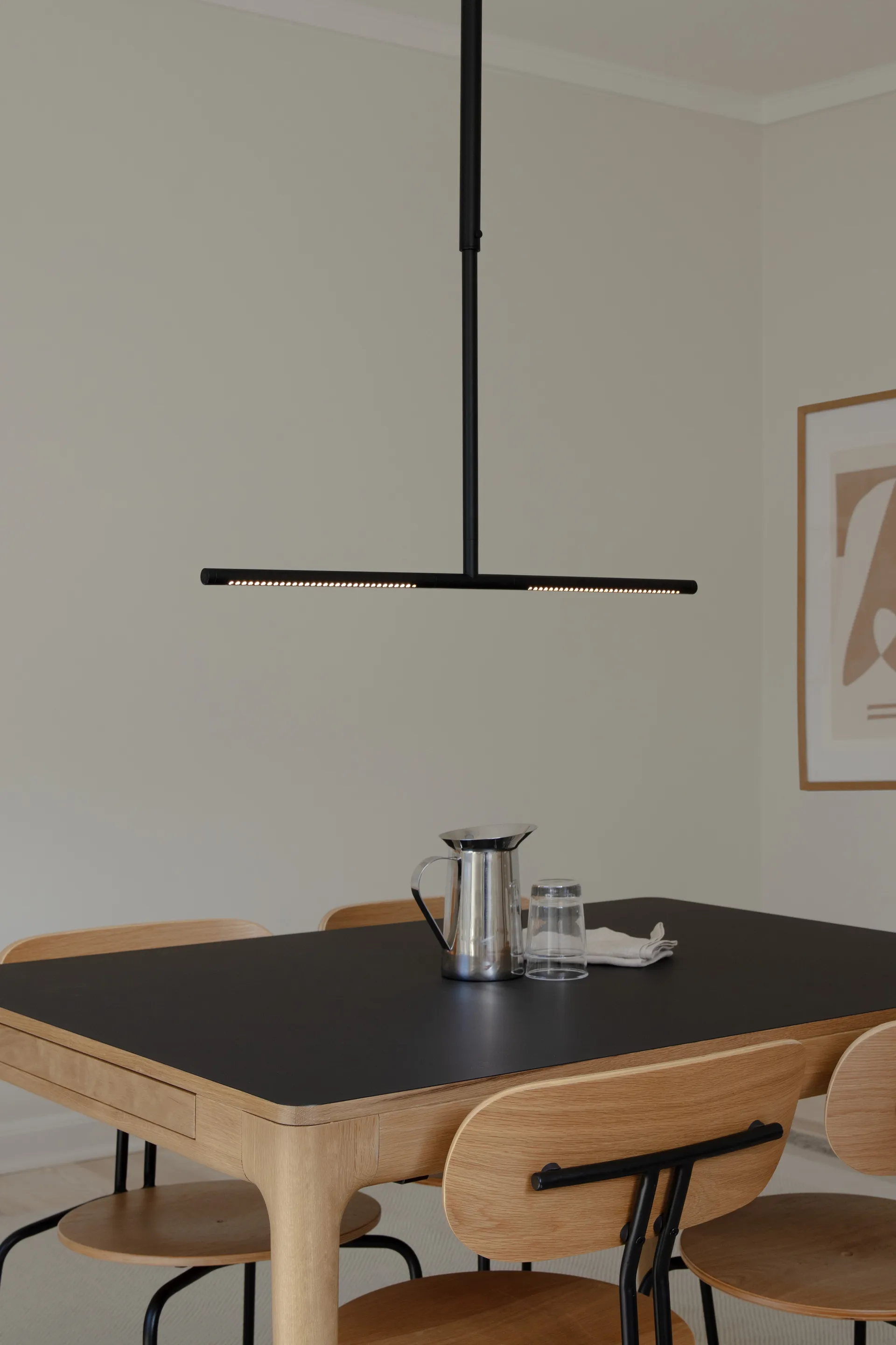 Table à manger Heart'n'Soul 90x120 cm, Oak-obsidian black Umage