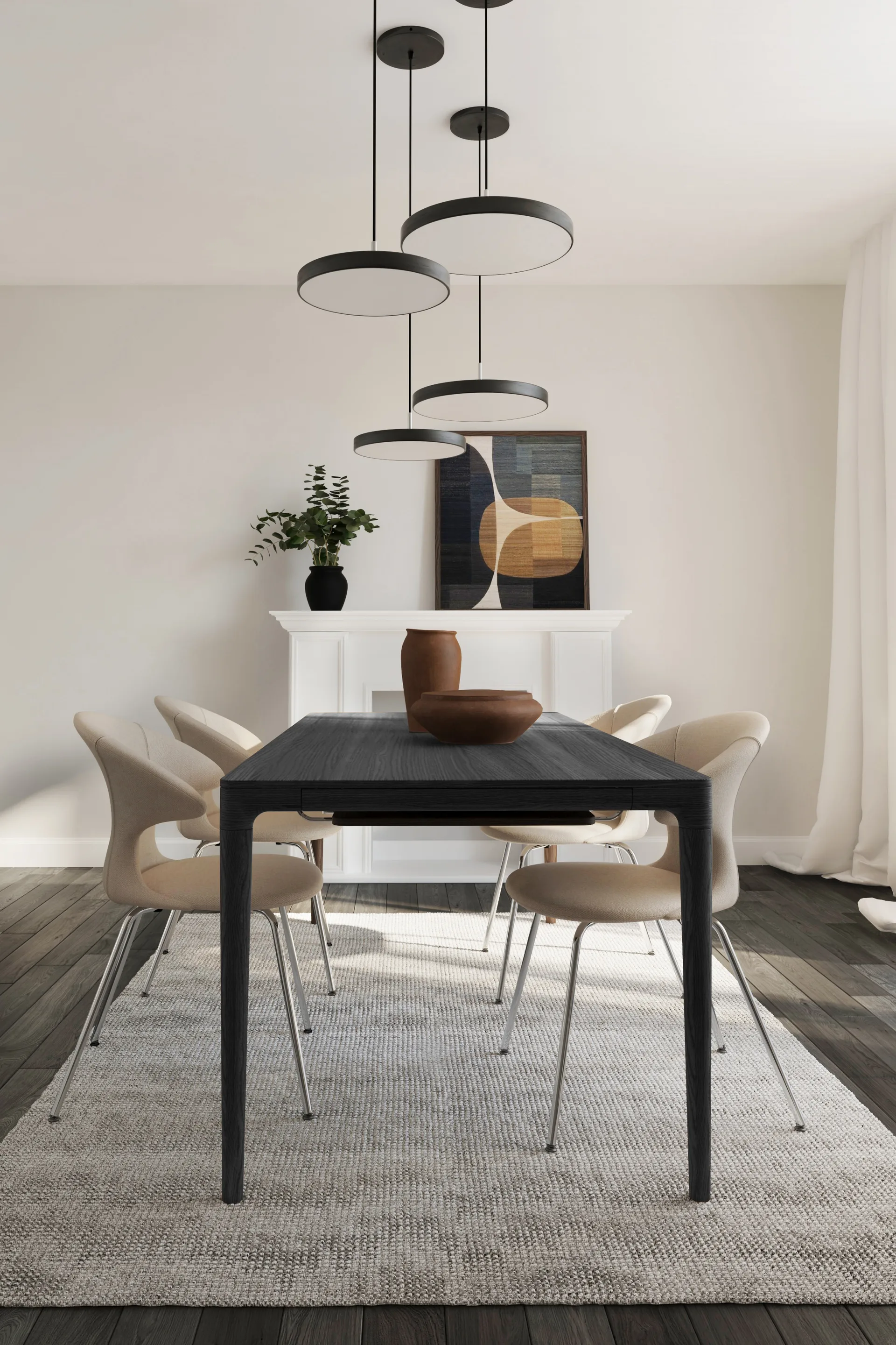 Table à manger Heart'n'Soul 90x200 cm, Black oak Umage