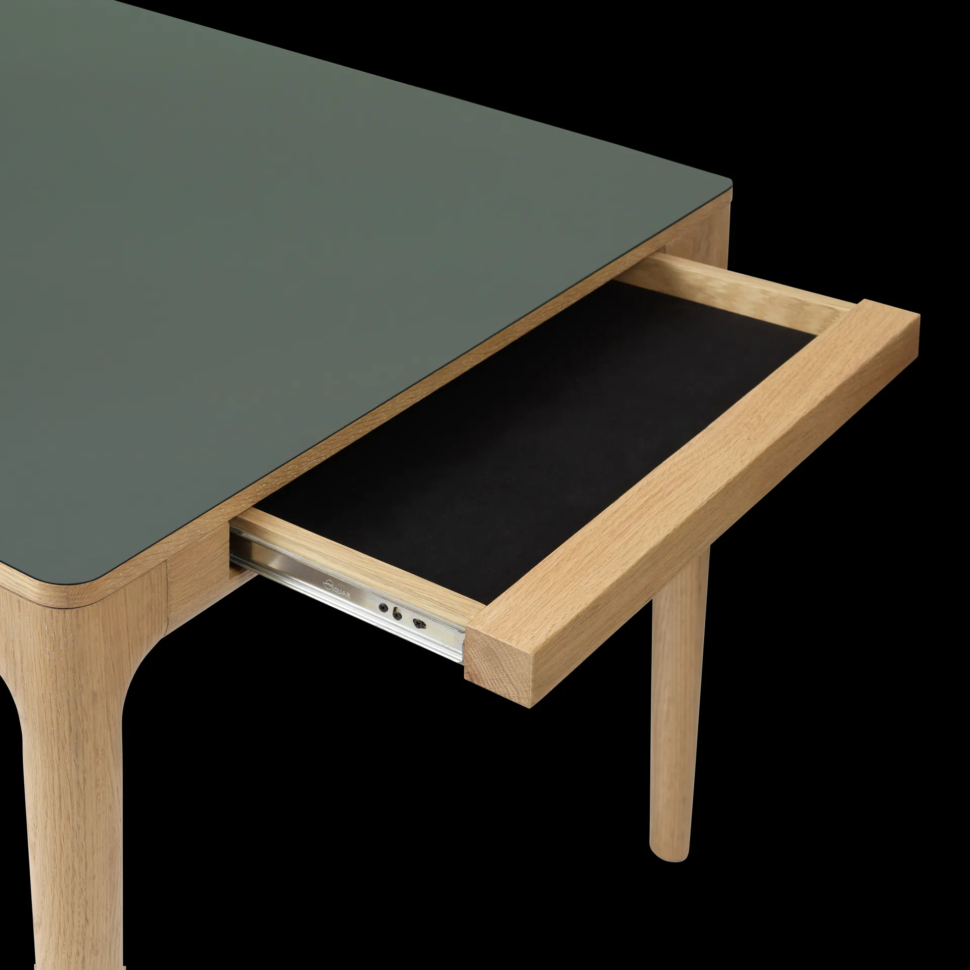 Table à manger Heart'n'Soul 90x200 cm, Oak-moss green Umage