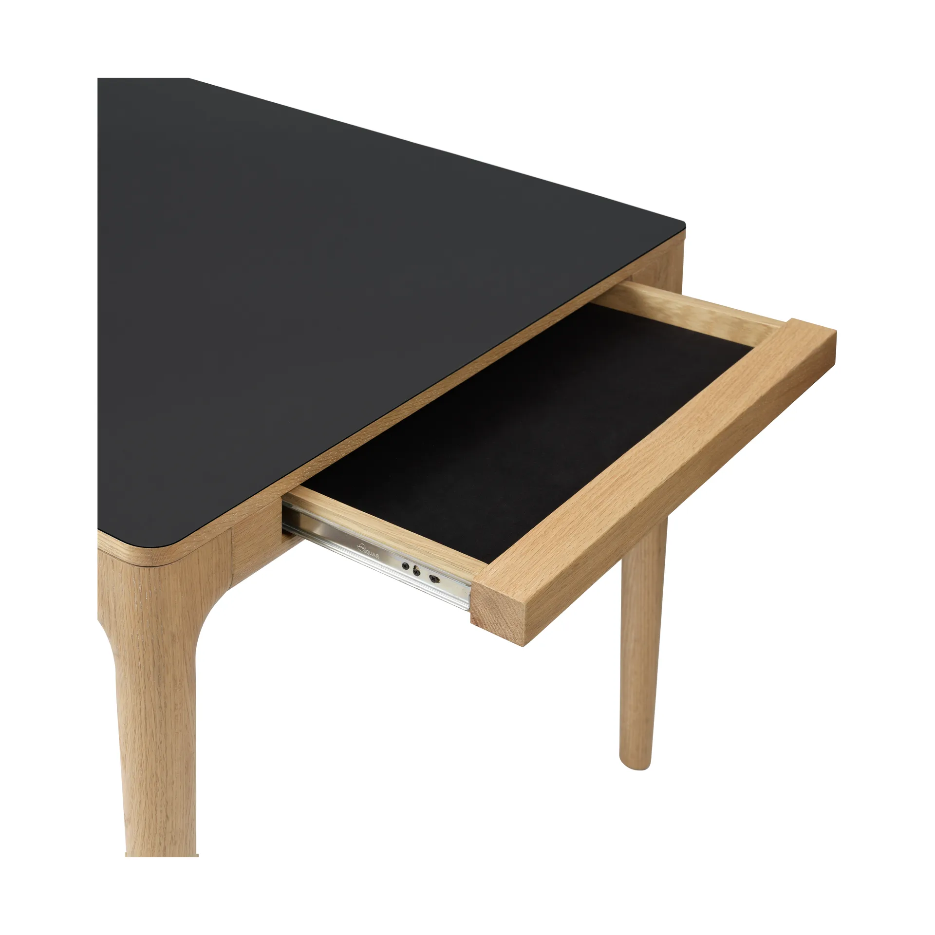 Table à manger Heart'n'Soul 90x200 cm, Oak-obsidian black Umage