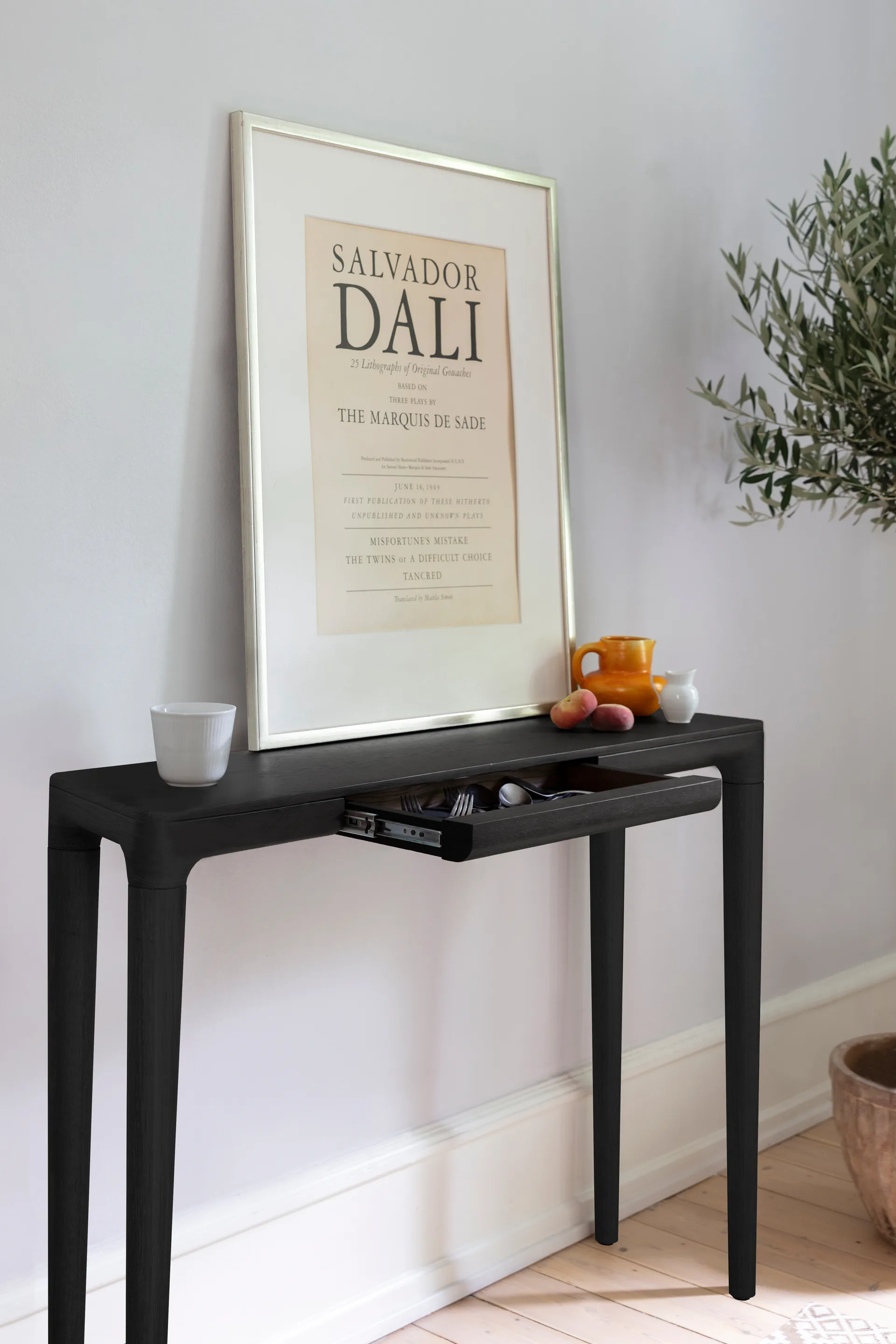 Table console Heart'n'Soul 110 cm, Black oak Umage