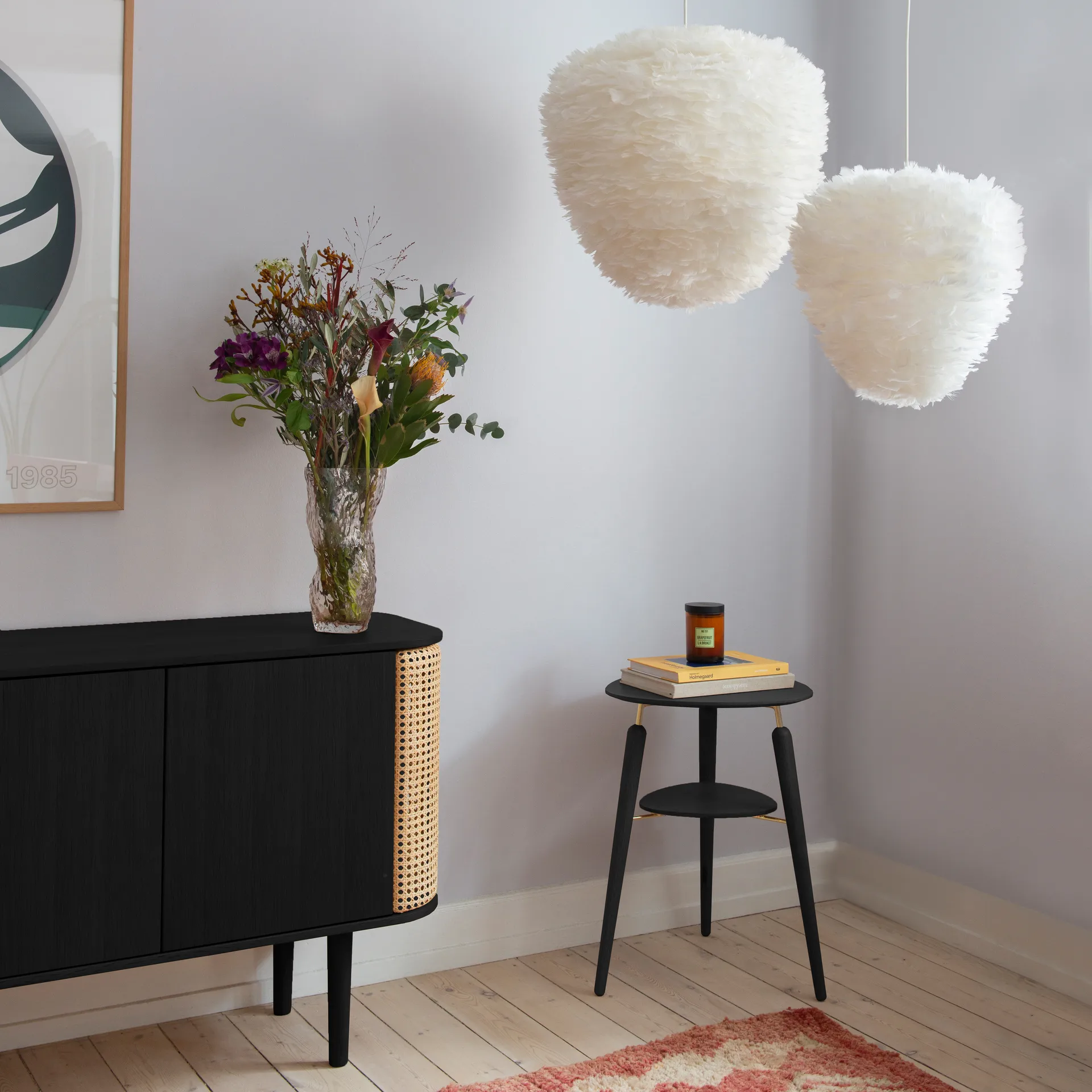 Table d'appoint My Spot, Noir chêne-laiton Umage