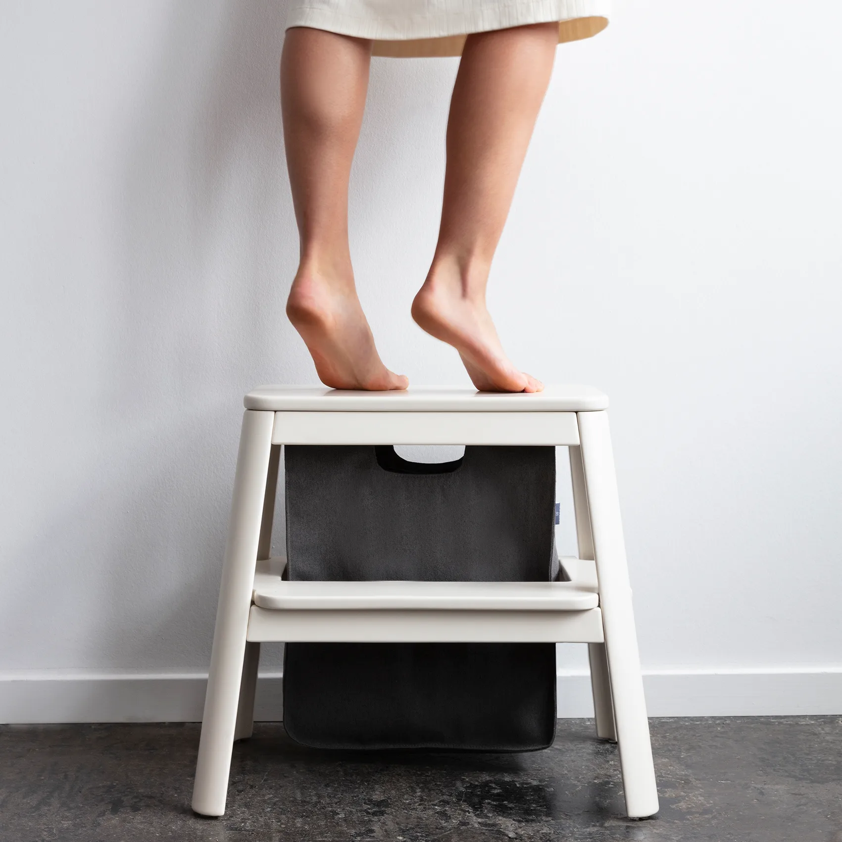 Tabouret Step it up, Pearl white Umage
