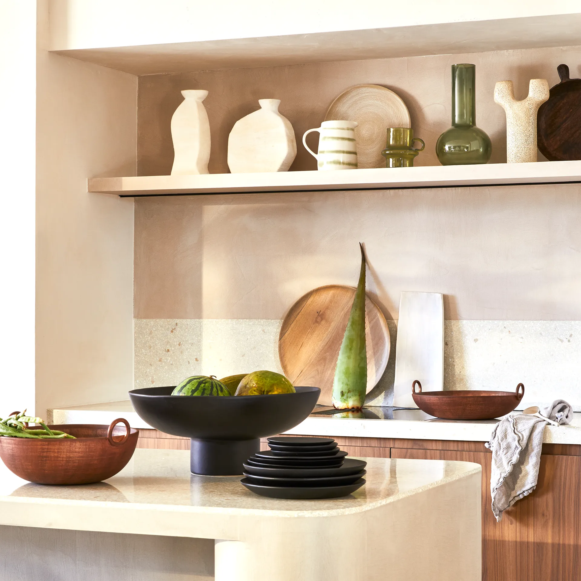 Bougeoir Colorato Ø14 cm, Moss stone URBAN NATURE CULTURE