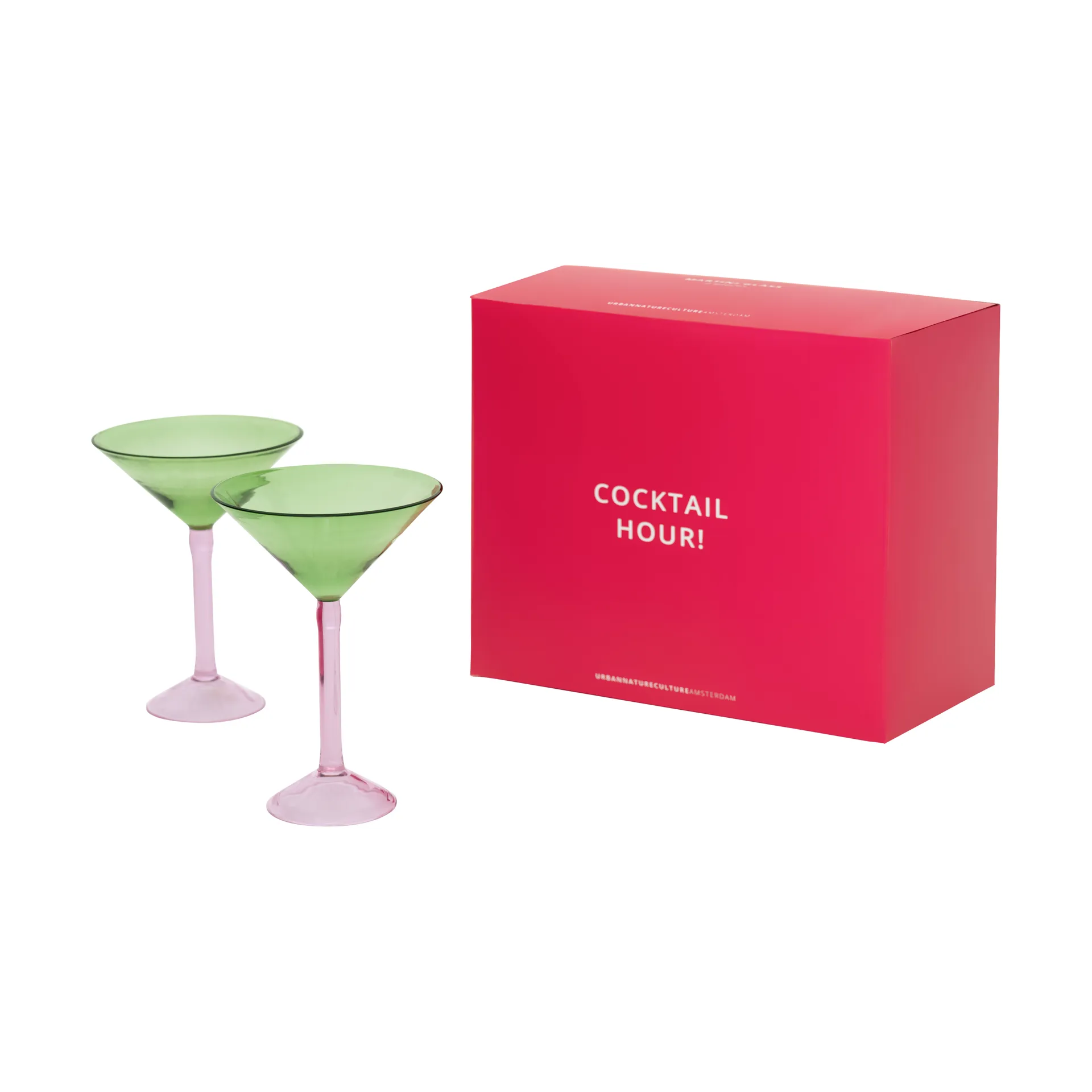 Coffret cadeau Urban Nature Culture verres à martini lot de 2, Green URBAN NATURE CULTURE