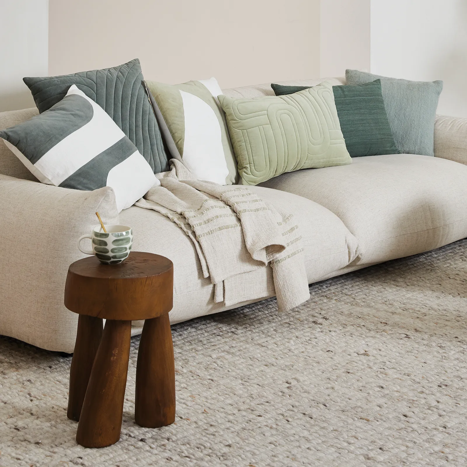 Coussin Kiruto 50x50 cm, Vert URBAN NATURE CULTURE