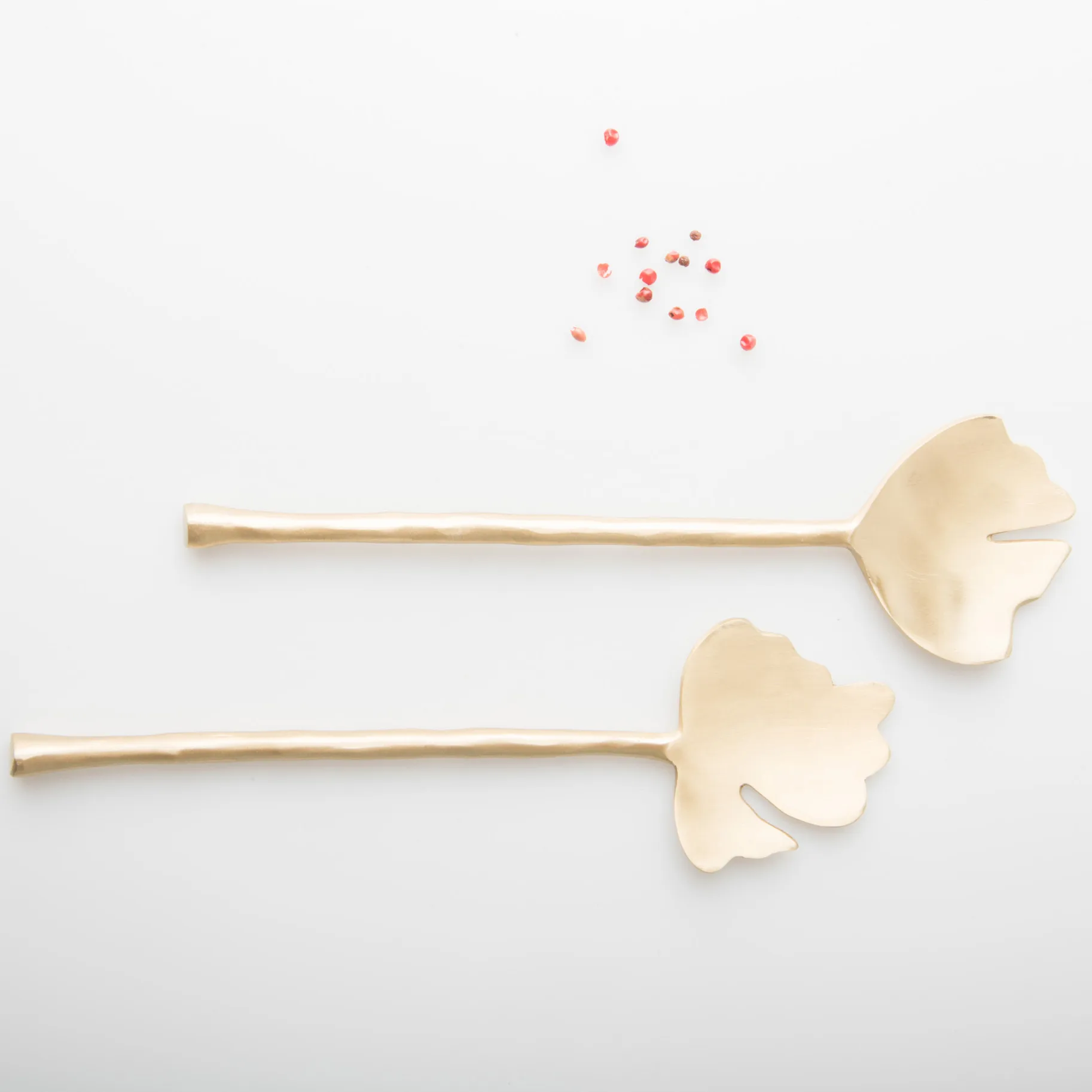 Couverts à salade Leaves 2 Pièces, Laiton URBAN NATURE CULTURE