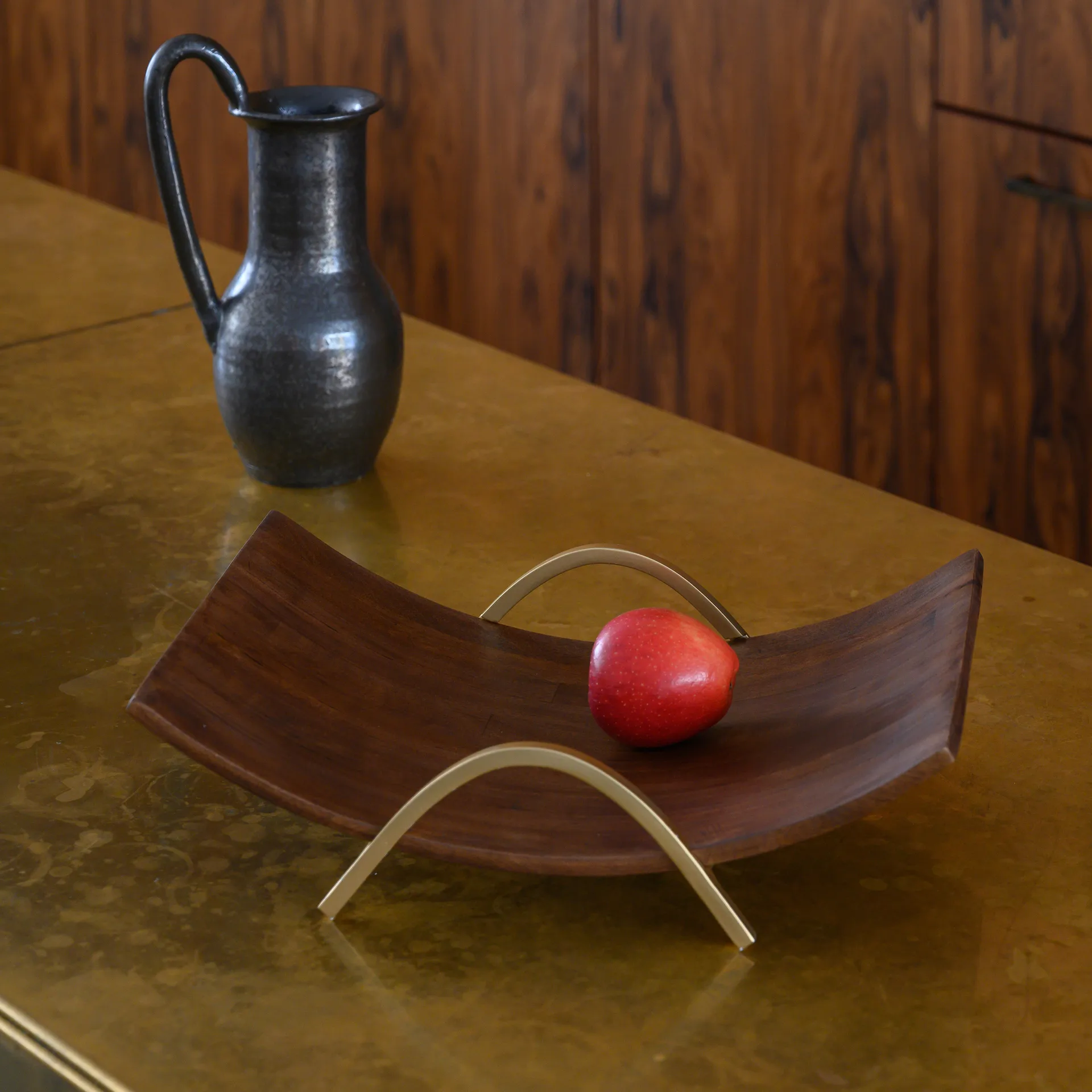 Plateau à service UNC bois de manguier 27x40 cm, Walnut URBAN NATURE CULTURE