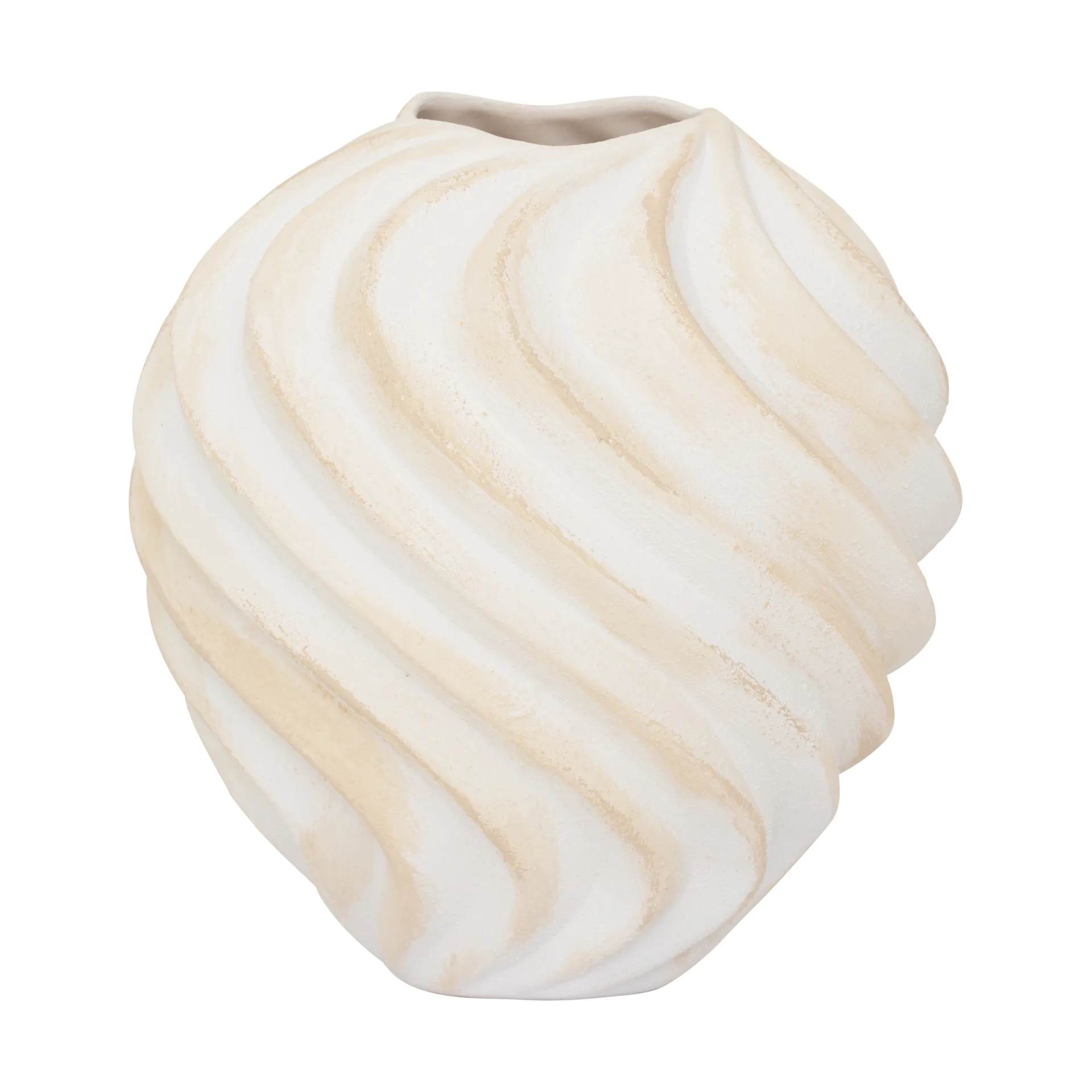 Vase Ribbed Ø22 cm, Brown URBAN NATURE CULTURE