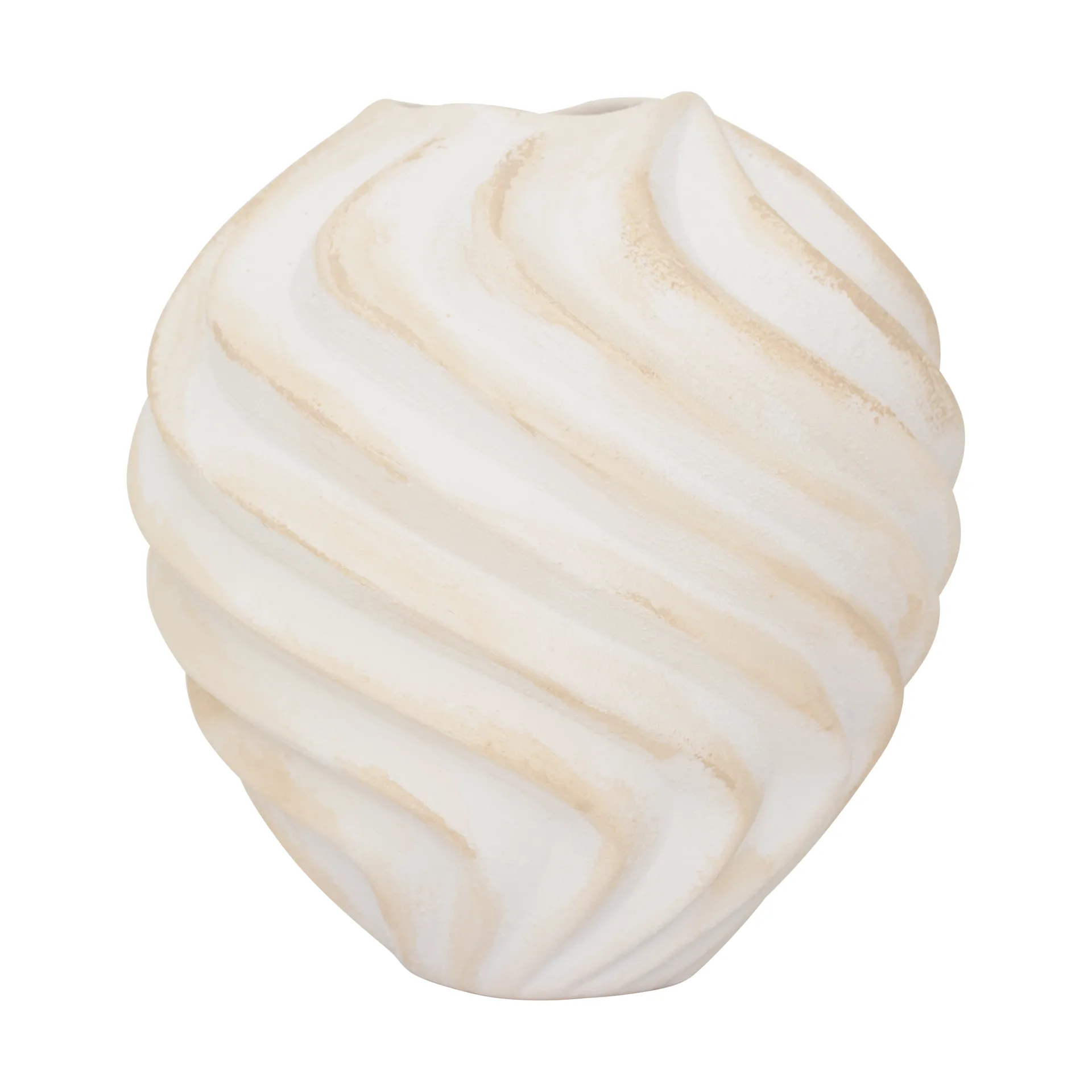 Vase Ribbed Ø22 cm, Brown URBAN NATURE CULTURE