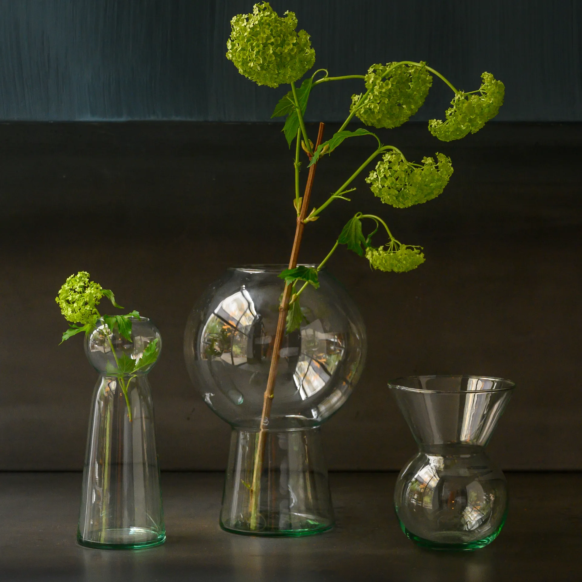 Vase UNC verre recyclé M 20,6 cm, Transparent URBAN NATURE CULTURE