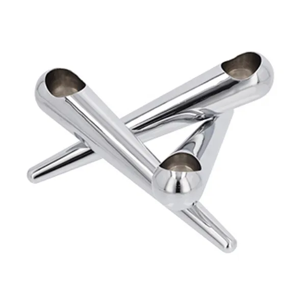 Bougeoir 3 bras Uyuni Bonfire, Chrome Uyuni Lighting